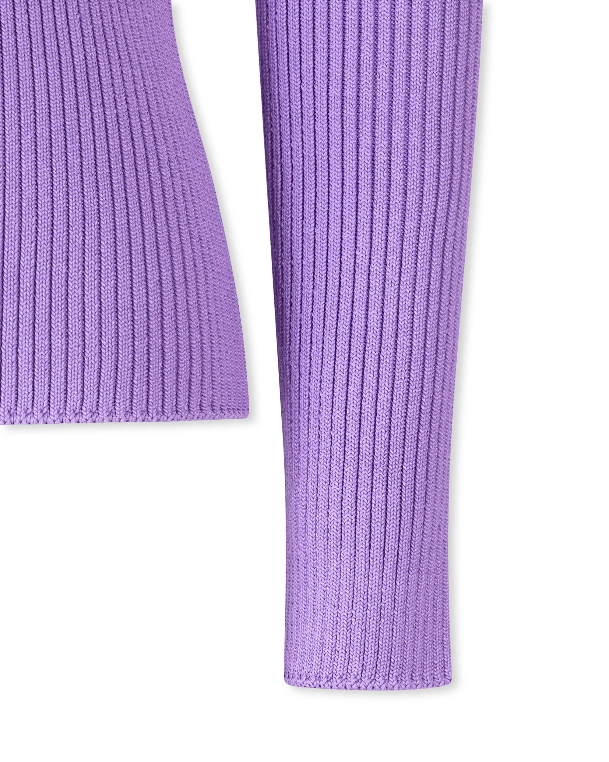 Ribbed Knit Long Sleeve Sweater - DIHSAN