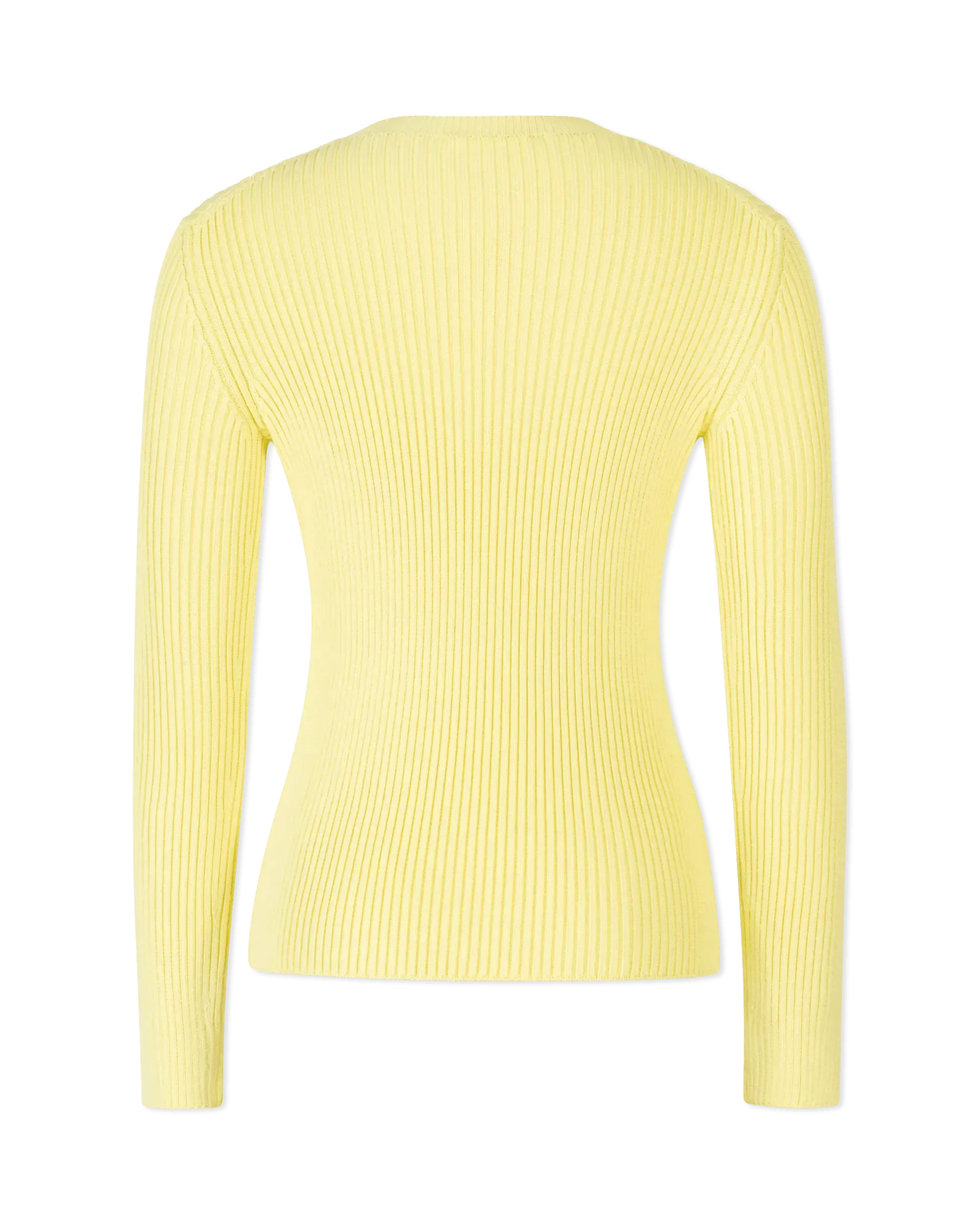 Ribbed Knit Long Sleeve Sweater - DIHSAN