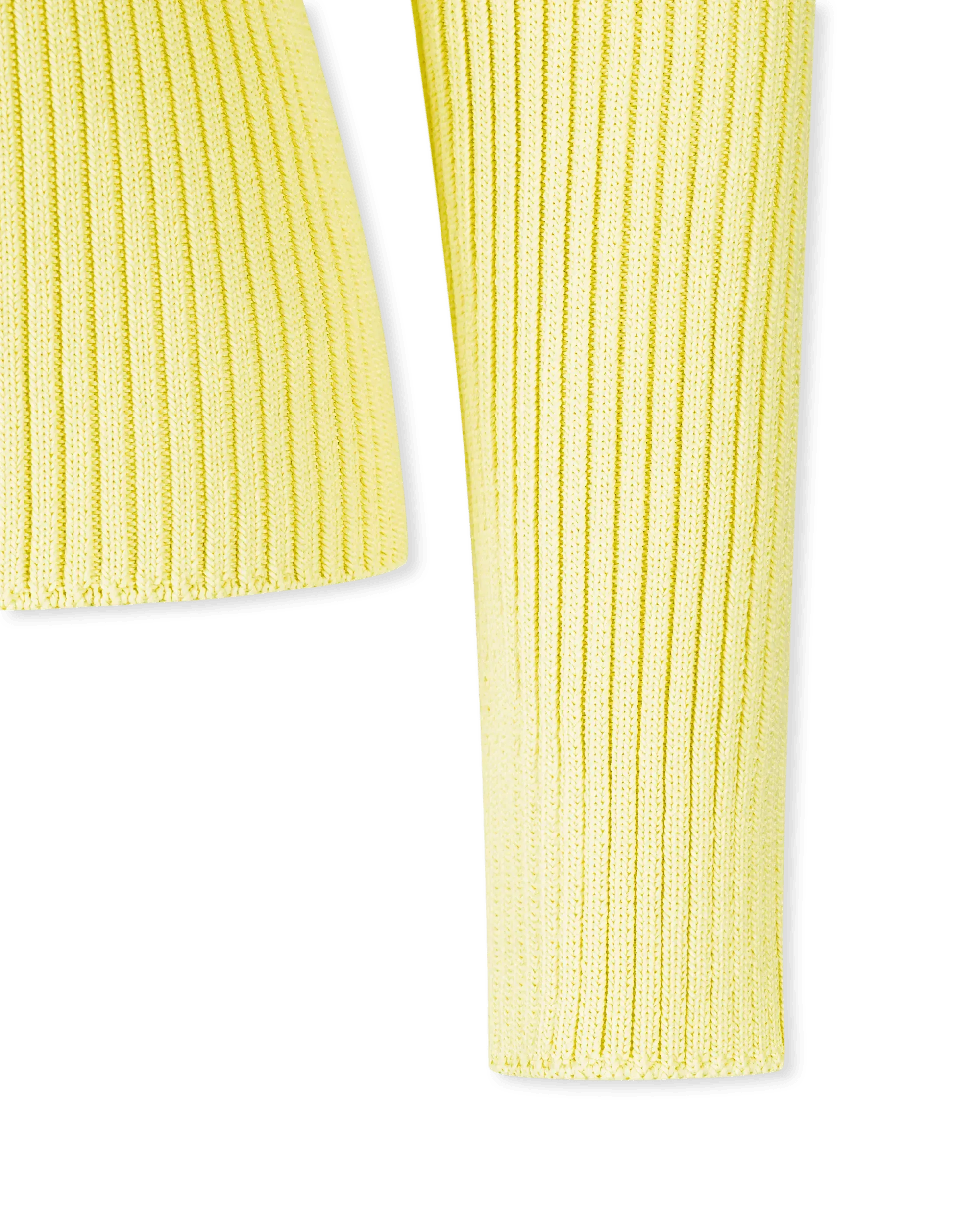 Ribbed Knit Long Sleeve Sweater - DIHSAN