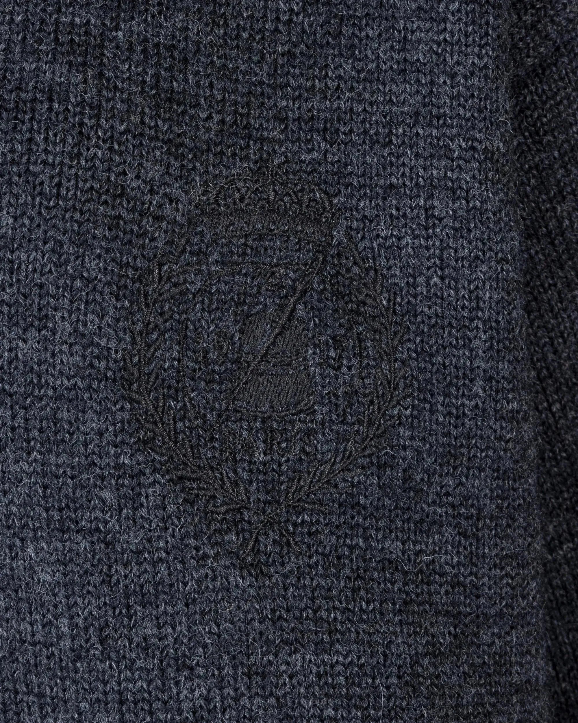Dark Grey Wool Distressed Wool V-Neck Sweater by Balenciaga | DIHSAN
