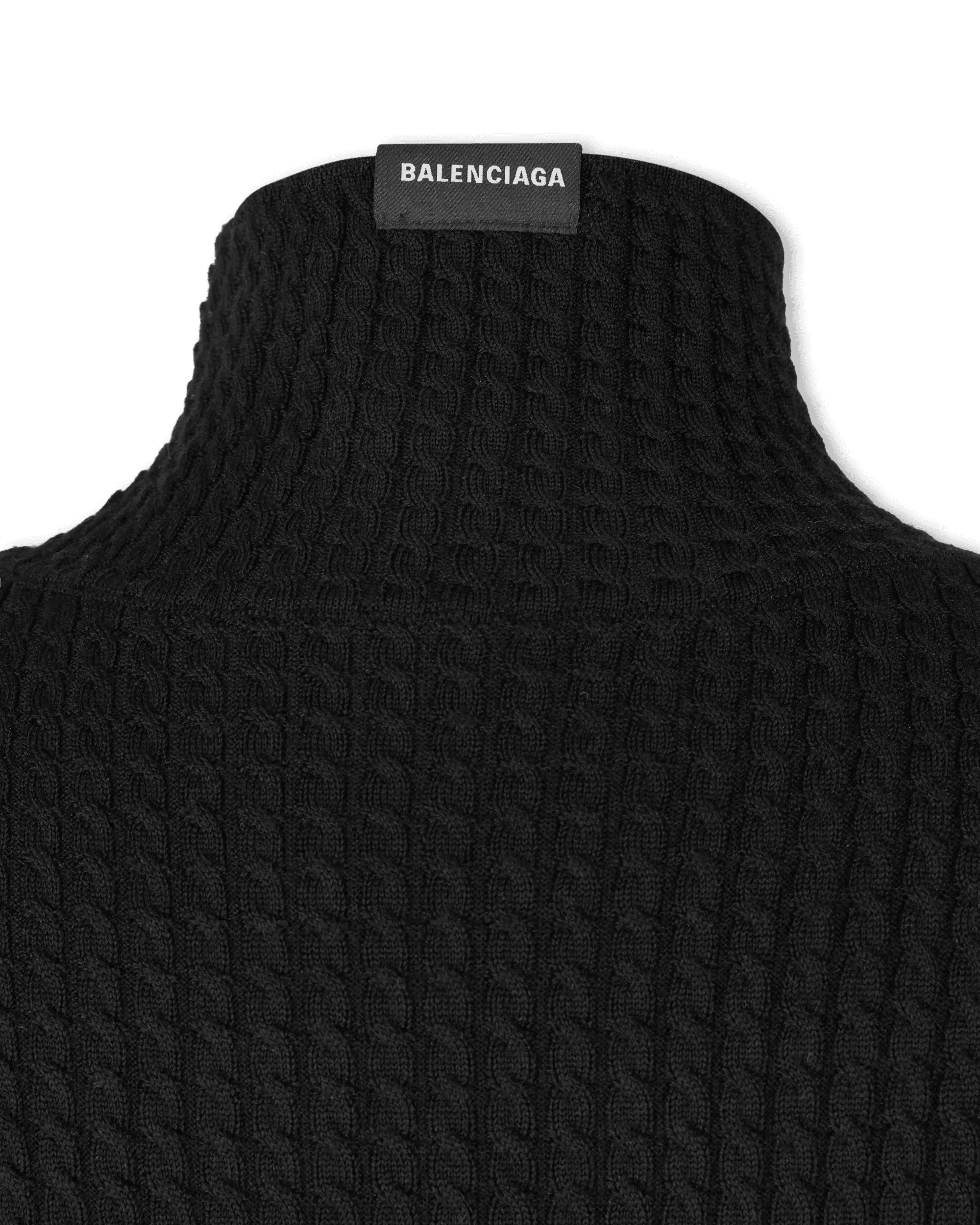 Micro Cable Wool Fitted Dress - DIHSAN