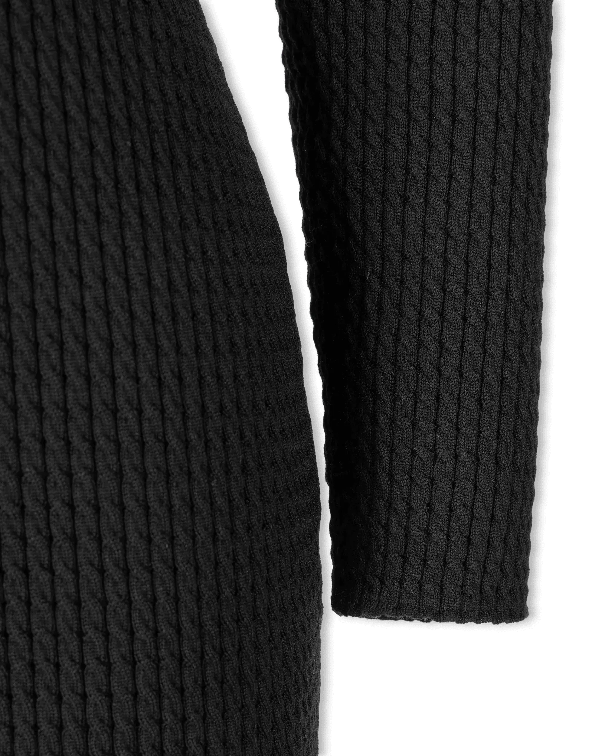 Micro Cable Wool Fitted Dress - DIHSAN