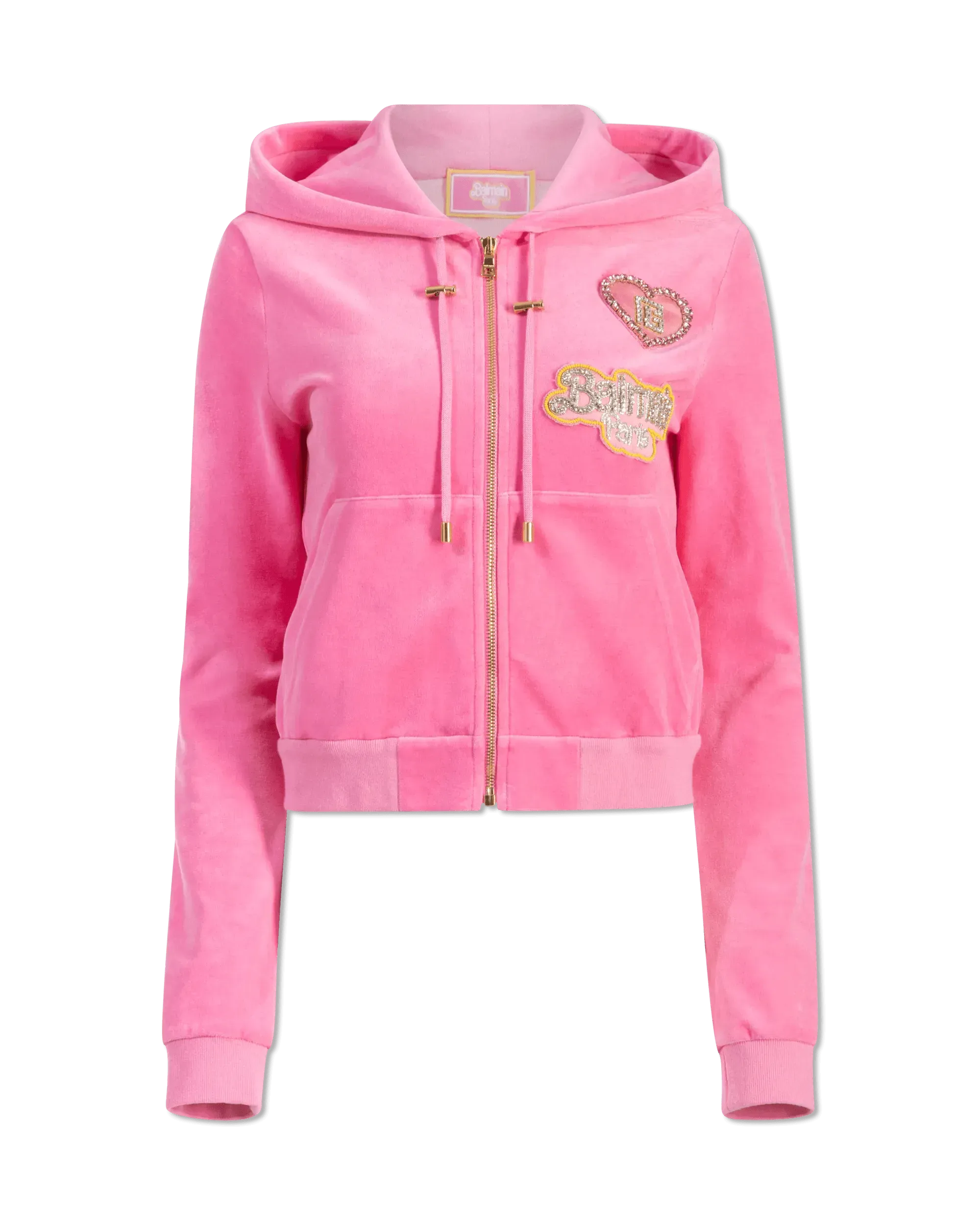 Balmain X Barbie Velvet Zipped Hoodie - DIHSAN