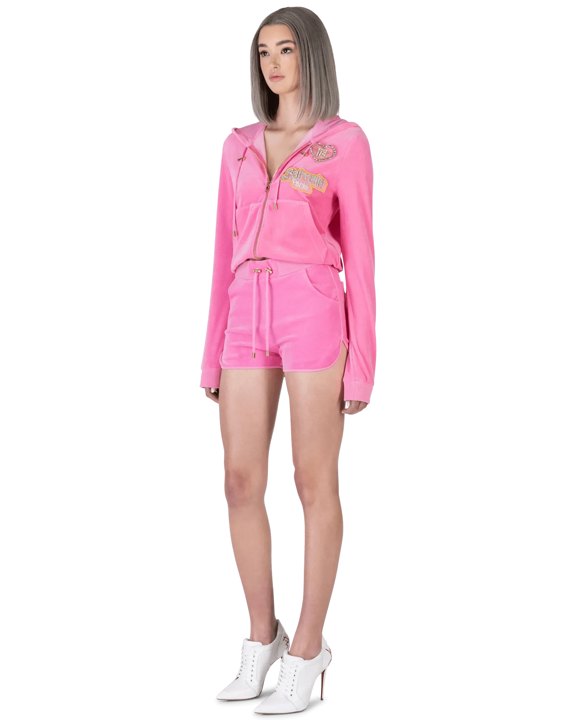 Balmain X Barbie Velvet Zipped Hoodie - DIHSAN