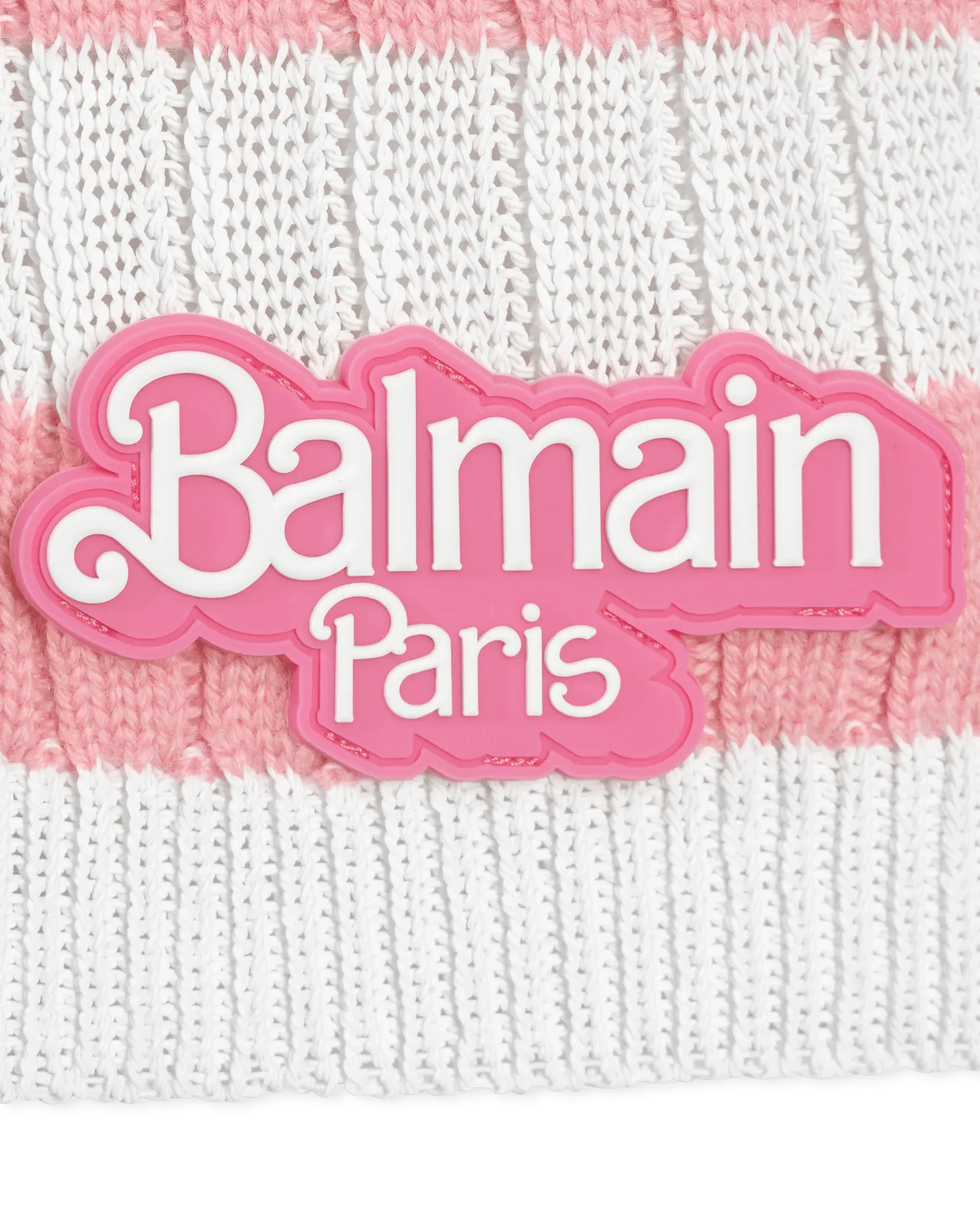 Balmain X Barbie Off Shoulder Knit Crop Top - DIHSAN