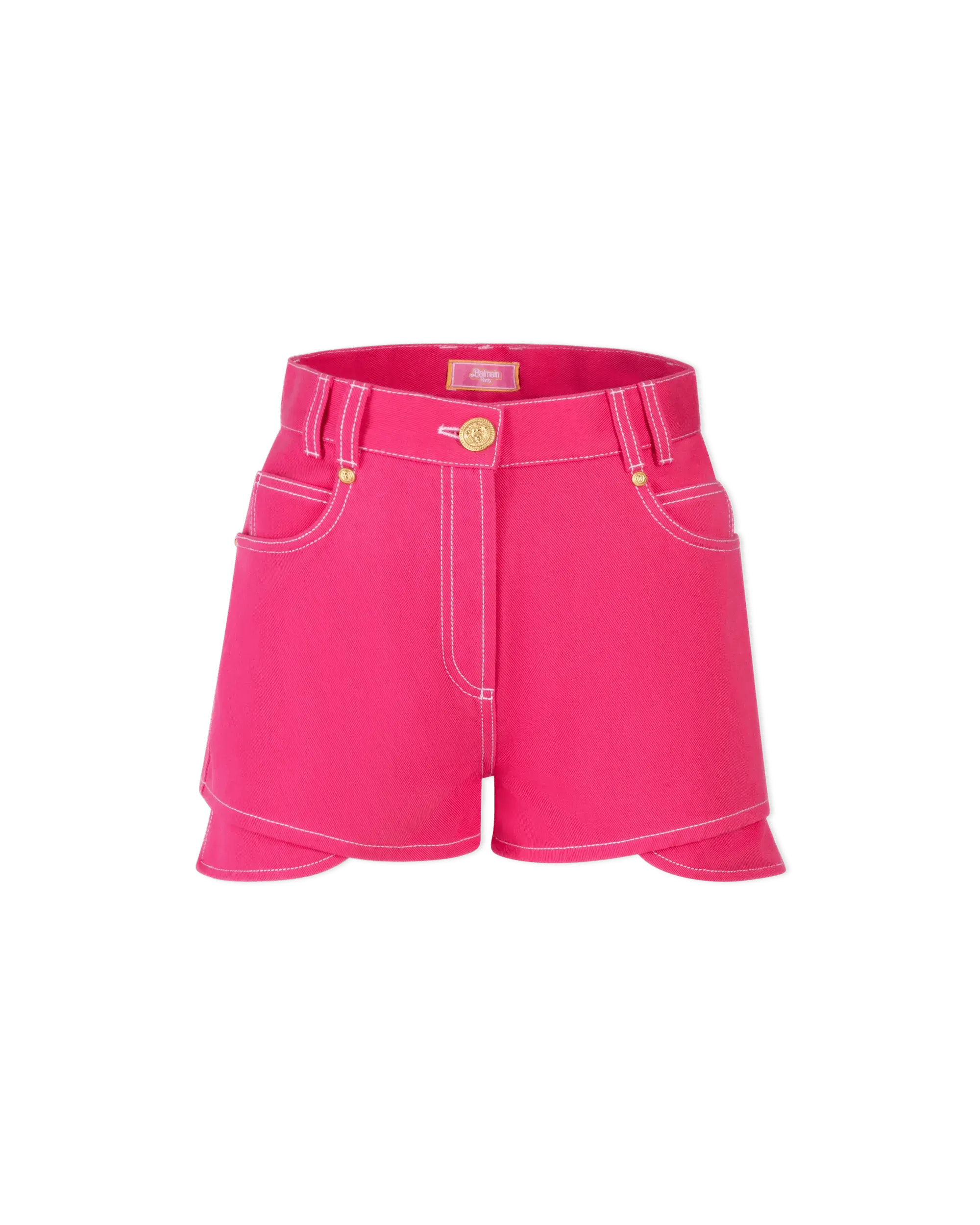 Balmain X Barbie High Waisted Denim Shorts - DIHSAN