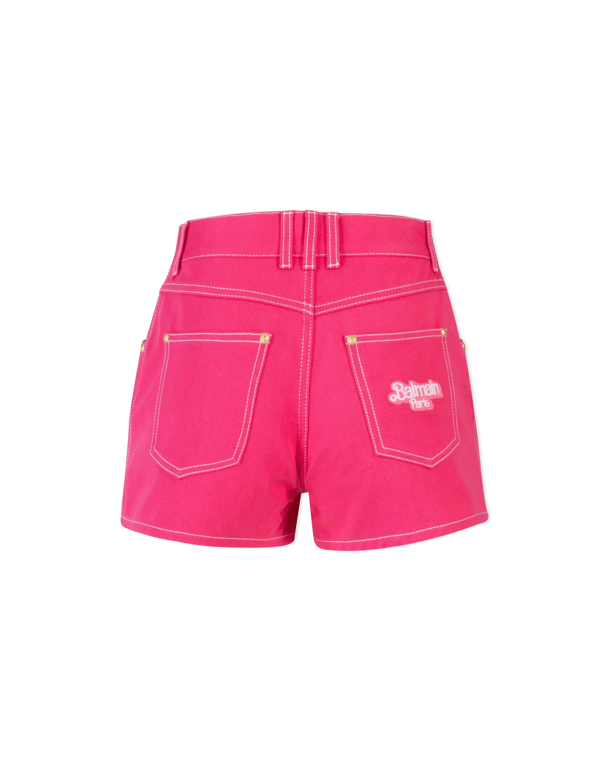 Balmain X Barbie High Waisted Denim Shorts - DIHSAN