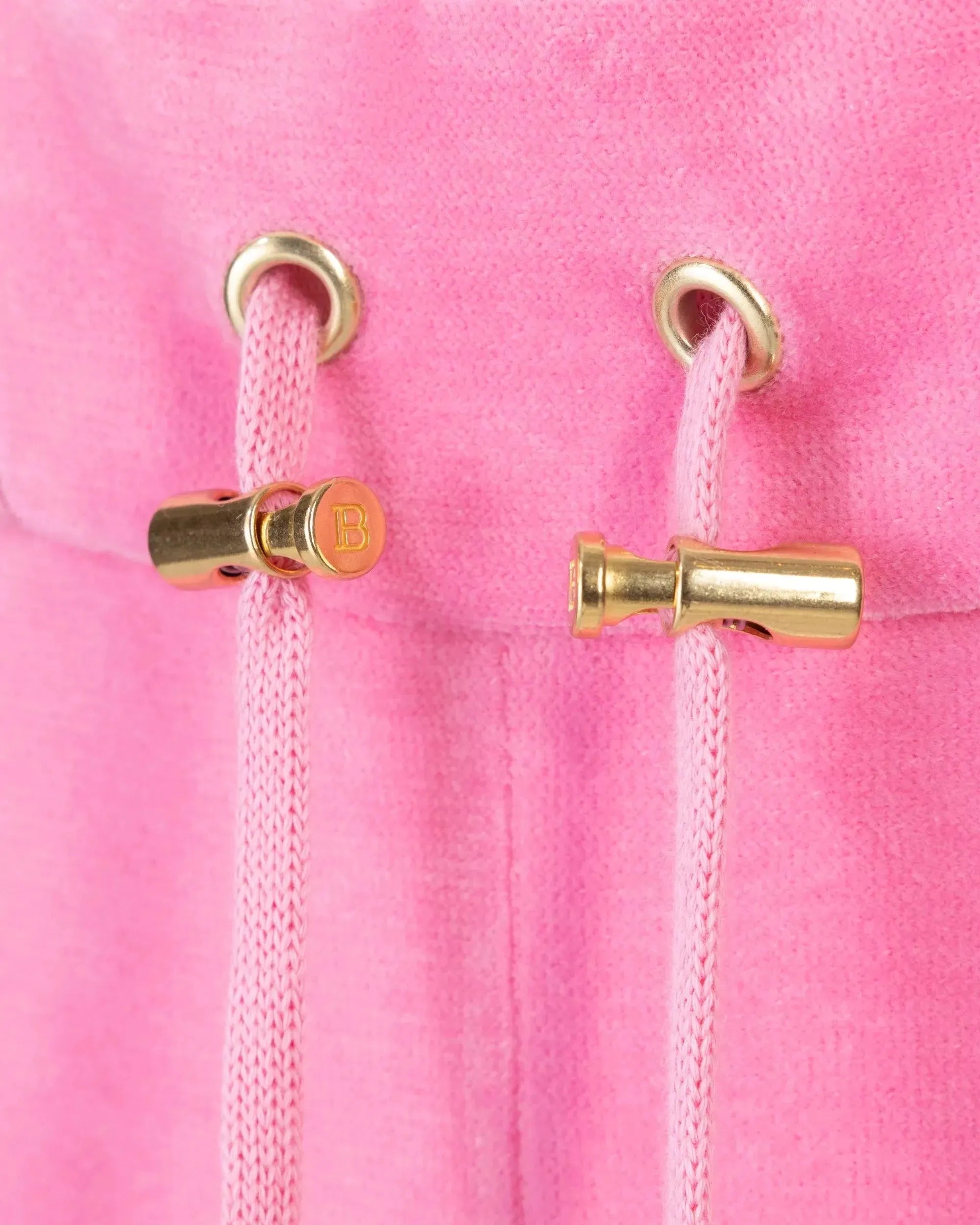 Pink Cotton Balmain X Barbie Velvet Shorts by Balmain | DIHSAN