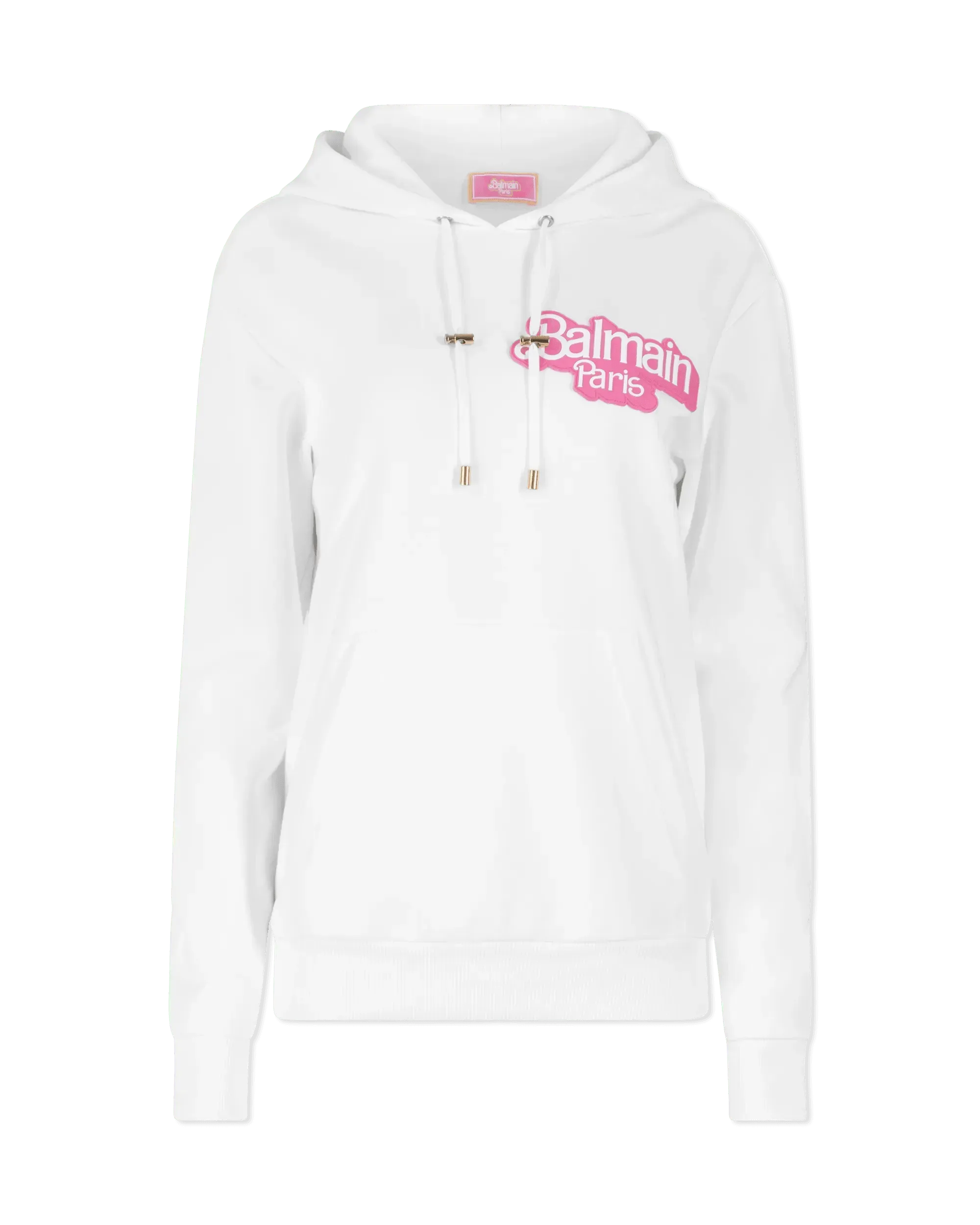 Balmain X Barbie Rubber Patch Logo Hoodie - DIHSAN