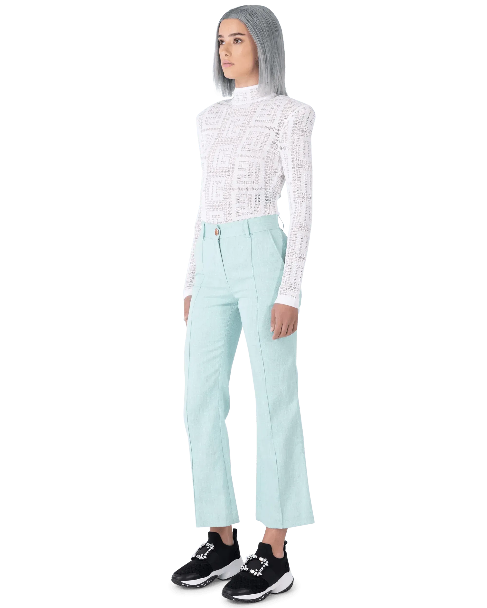 Maxi Monogram Sheer Bodysuit - DIHSAN