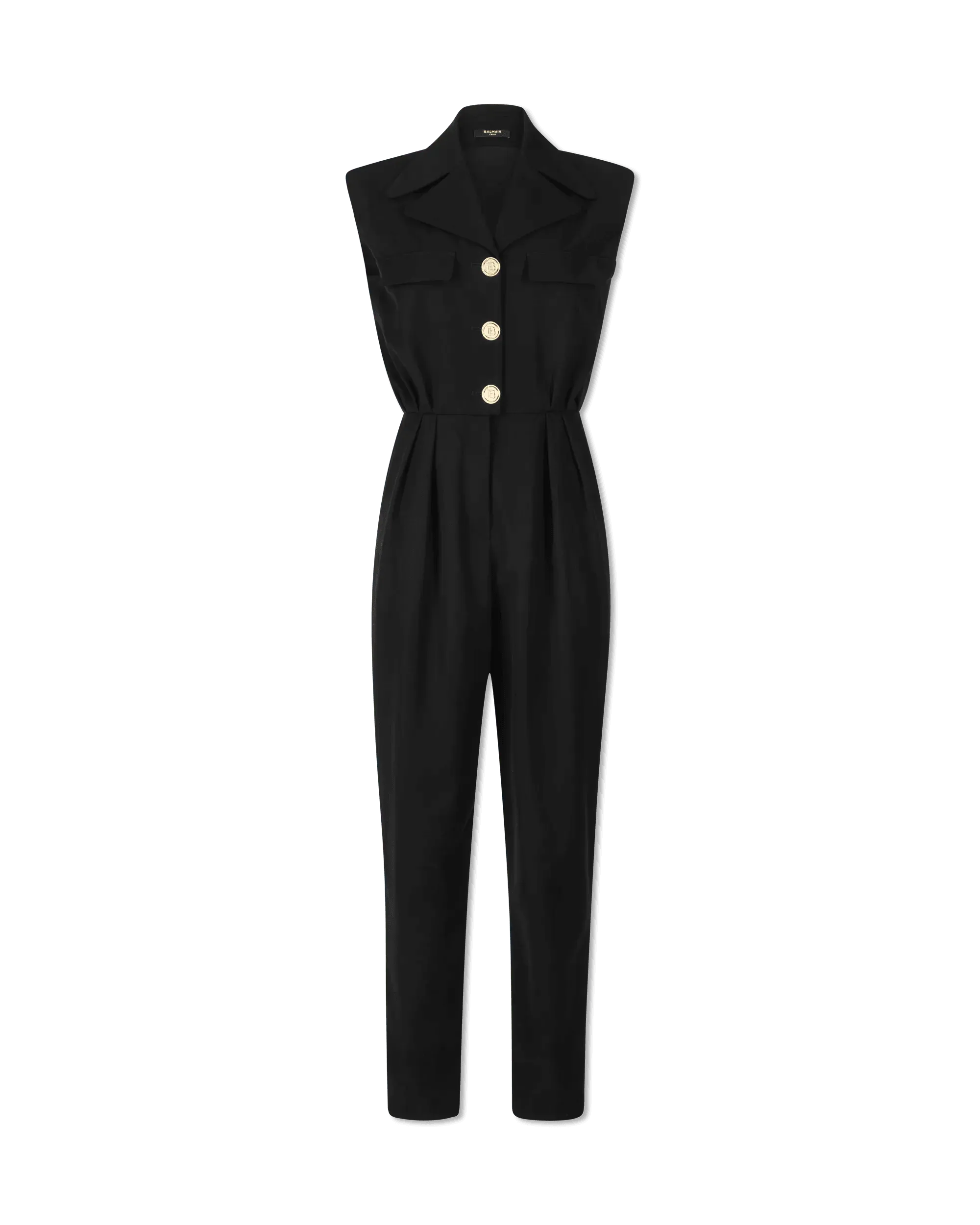 Sleeveless 3 Button Jumpsuit - DIHSAN
