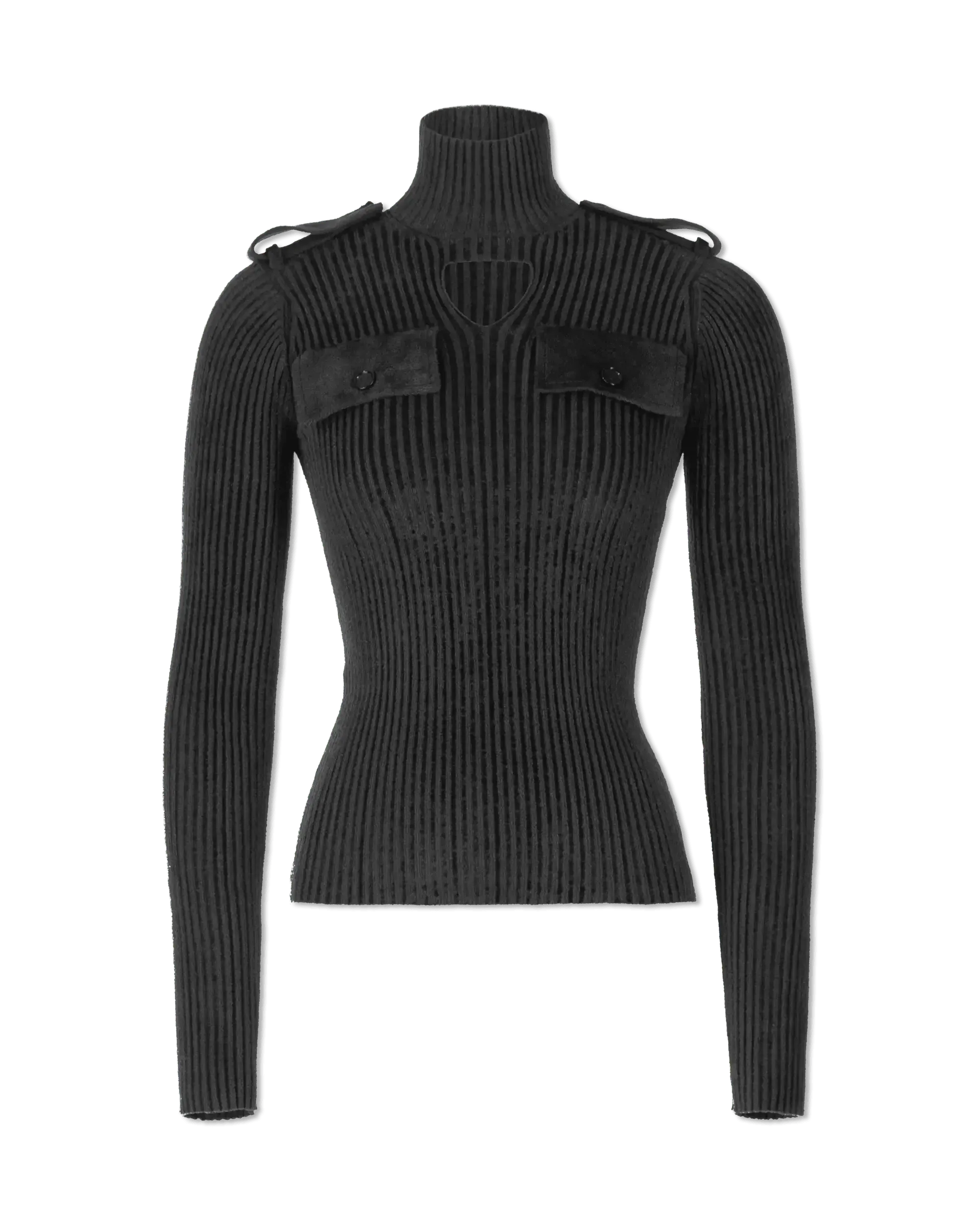 Lightweight Ribbed Turtleneck - DIHSAN