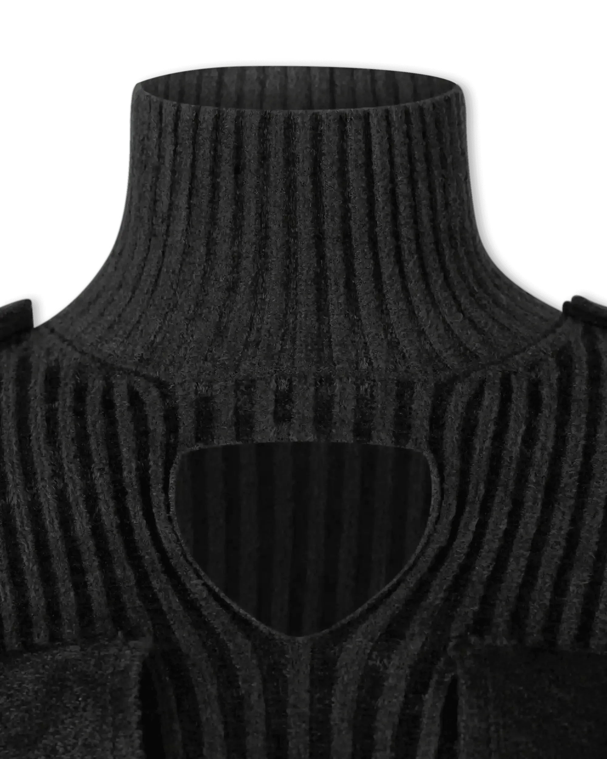 Lightweight Ribbed Turtleneck - DIHSAN
