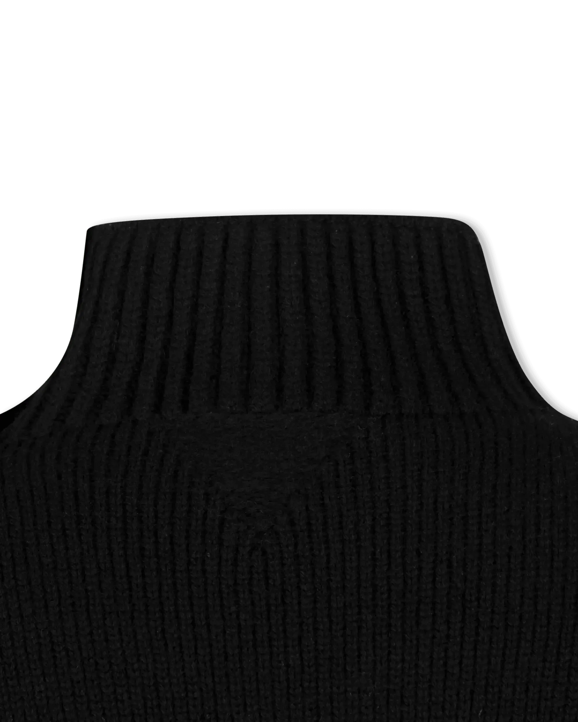 Shetland Double Face Turtleneck Puffed Sleeve Sweater - DIHSAN