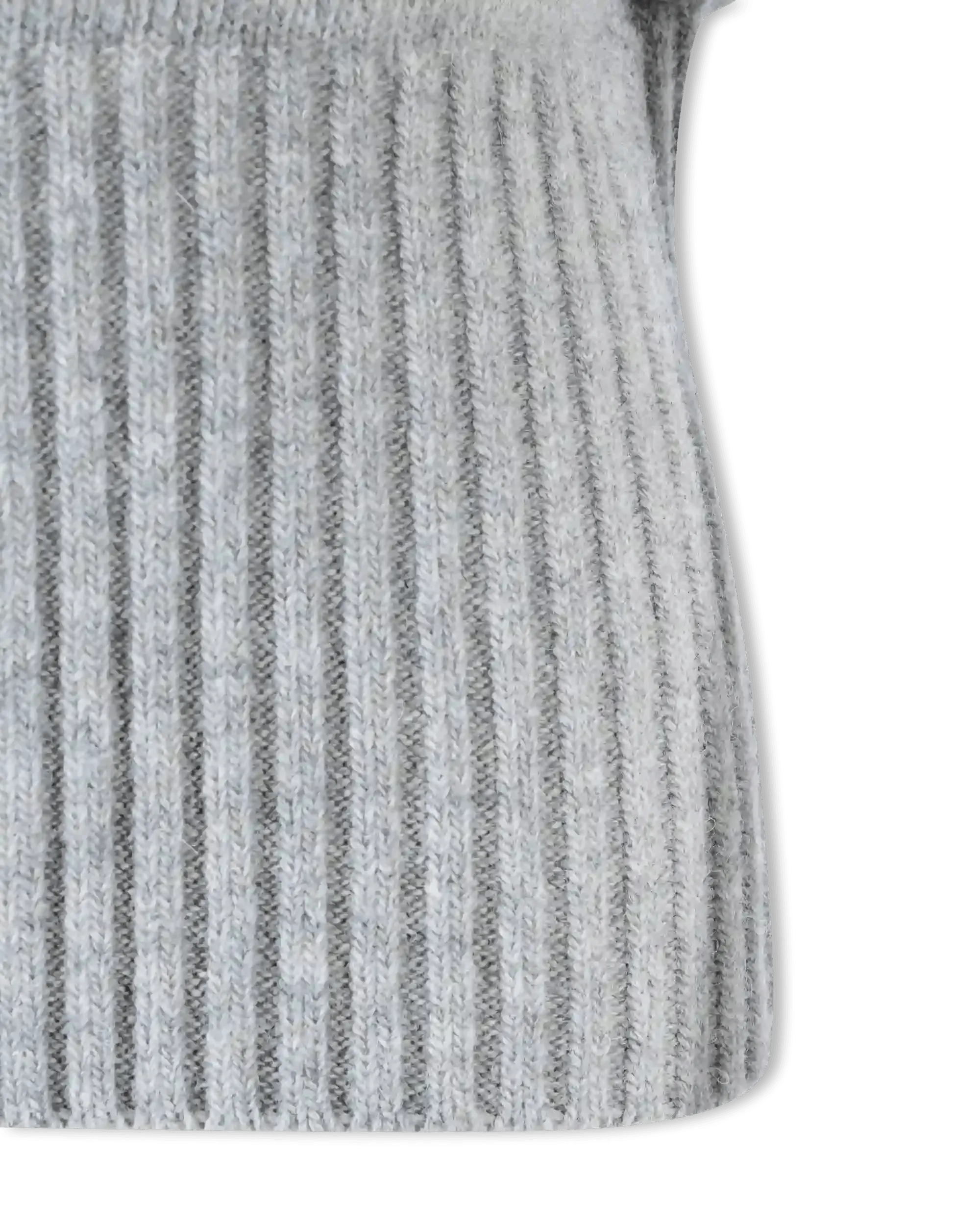 Shetland Double Face Turtleneck Sleeveless Sweater - DIHSAN