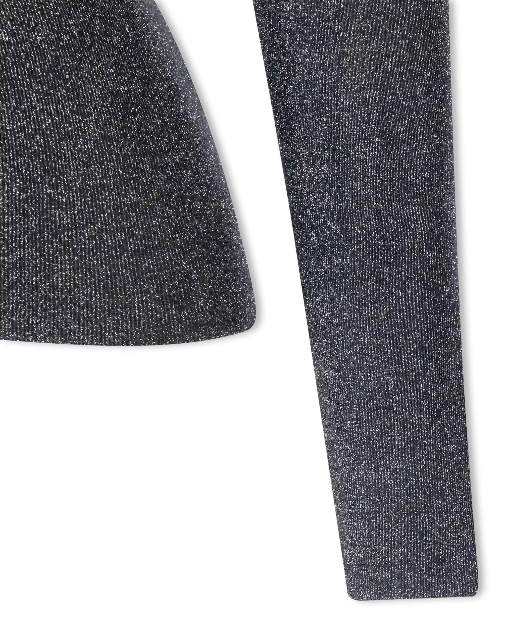 Metallic Lurex Ribbed Turtleneck - DIHSAN