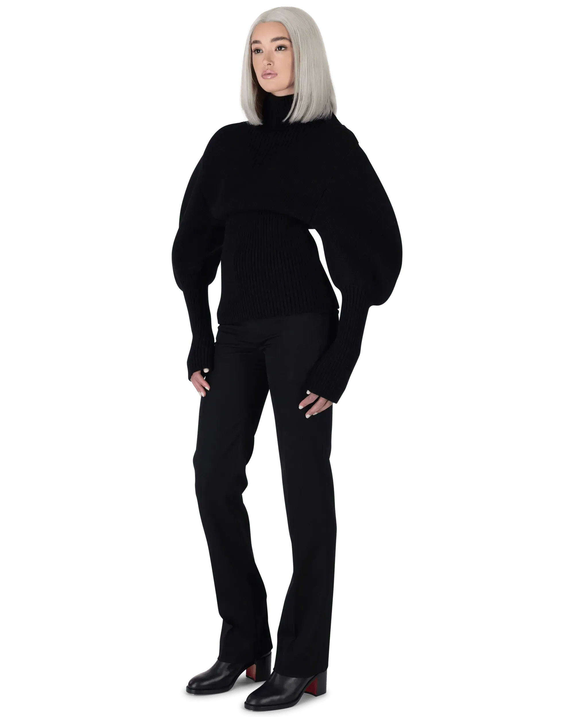 Grain De Poudre Stretch Wool Pants - DIHSAN