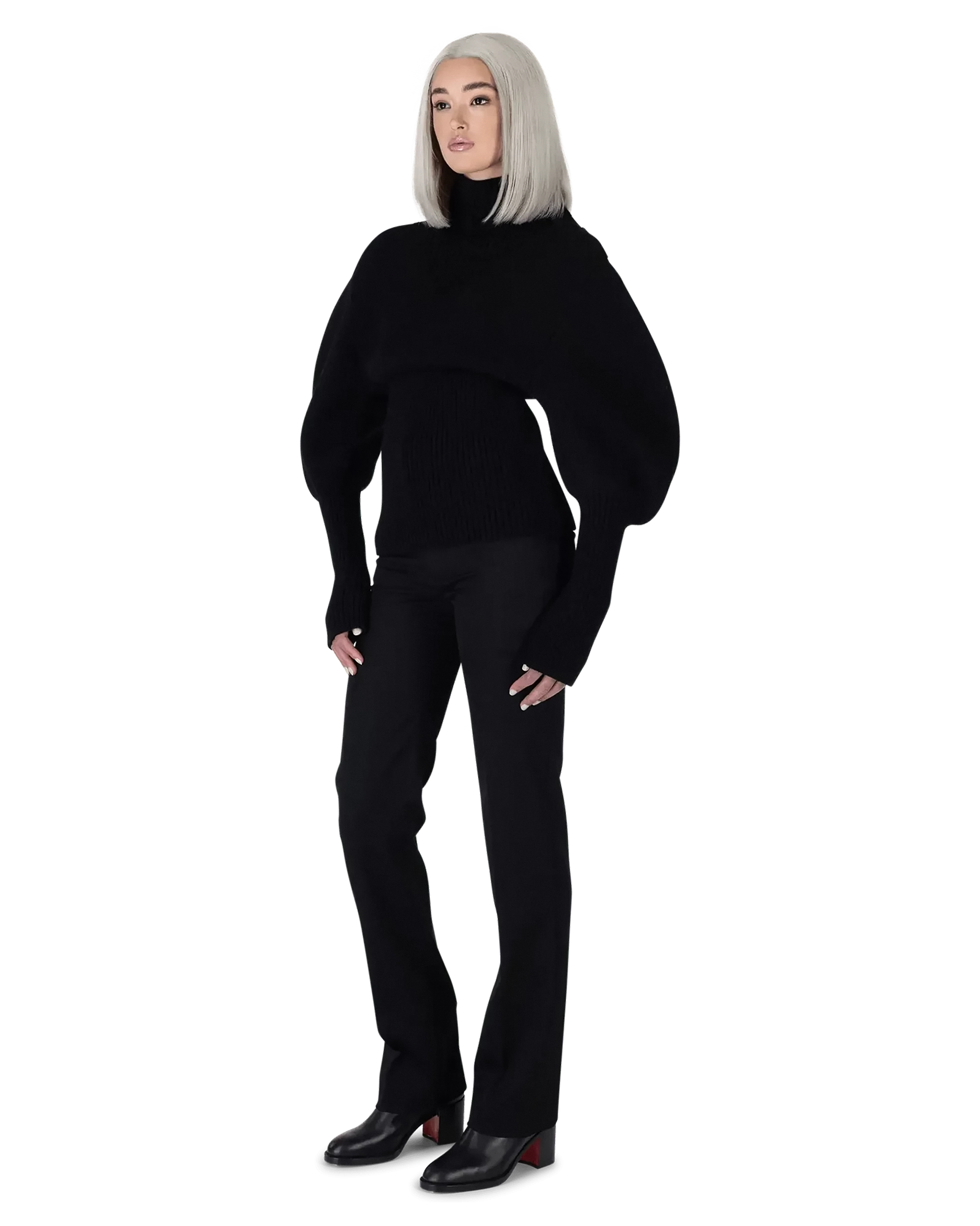 Grain De Poudre Stretch Wool Pants