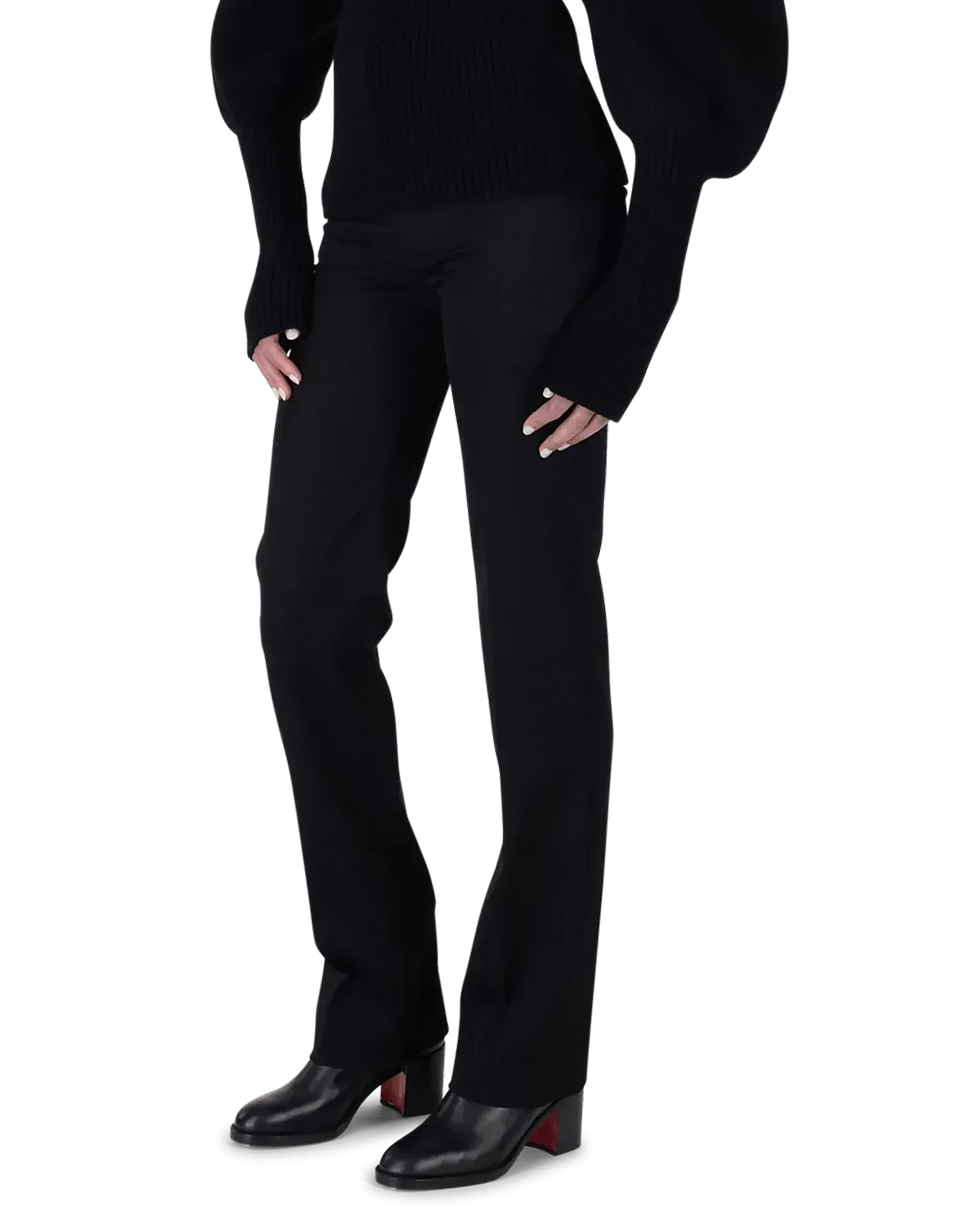 Grain De Poudre Stretch Wool Pants