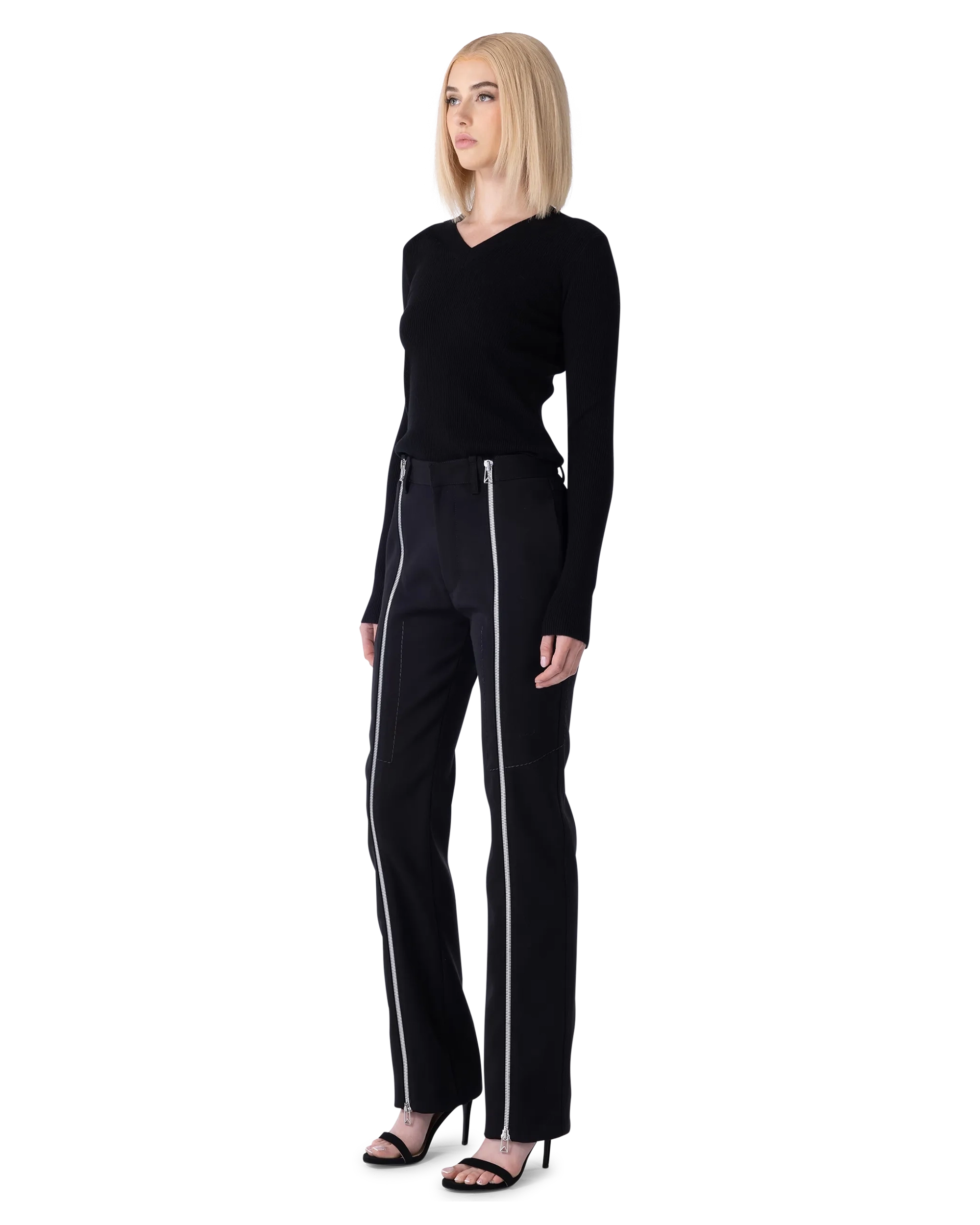 Double Cavalry Zippered Pants