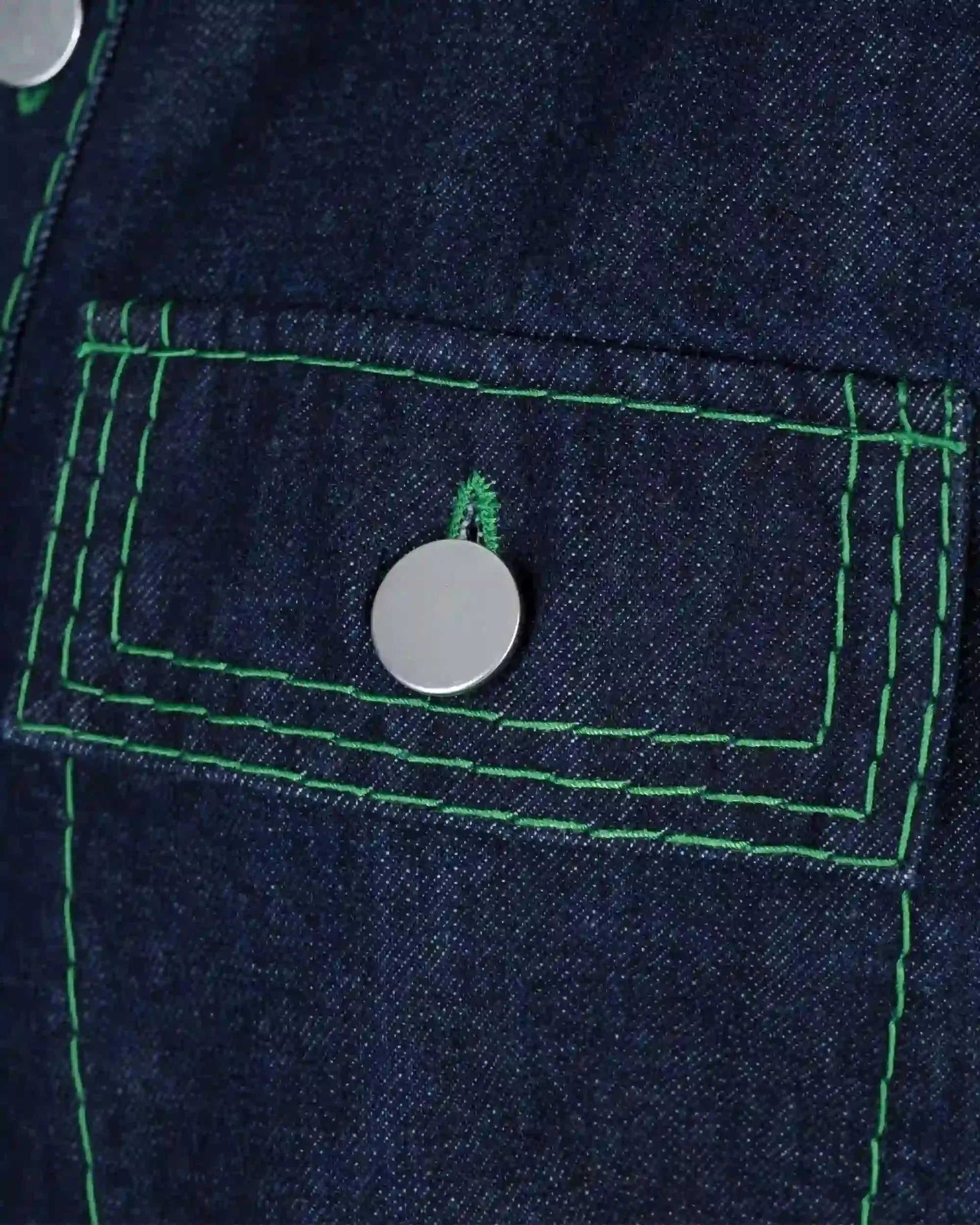 Embroidered 3-Stitch Denim Shirt - DIHSAN