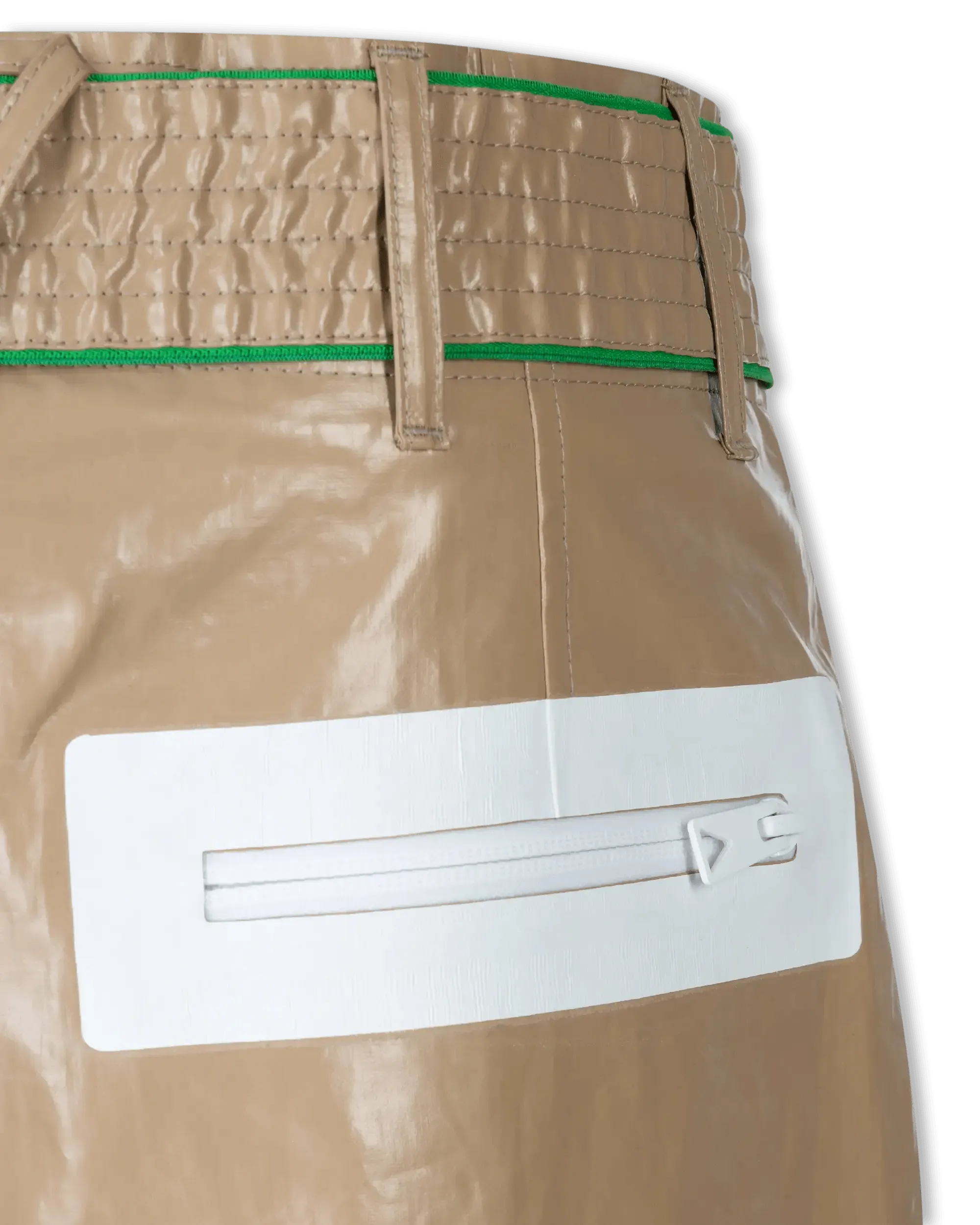 Rubber Coated Linen Pants - DIHSAN