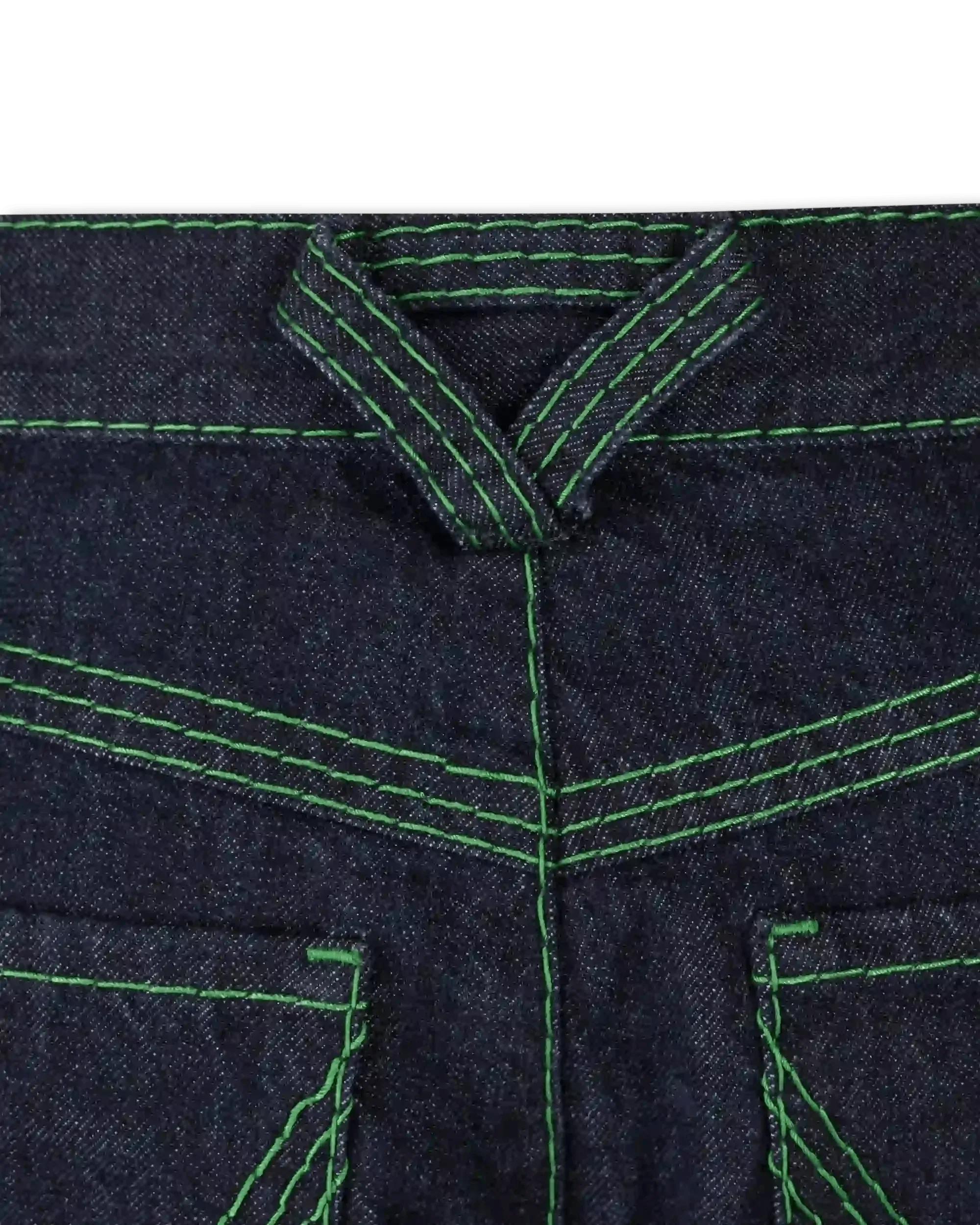 Embroidered 3-Stitch Denim Pants - DIHSAN