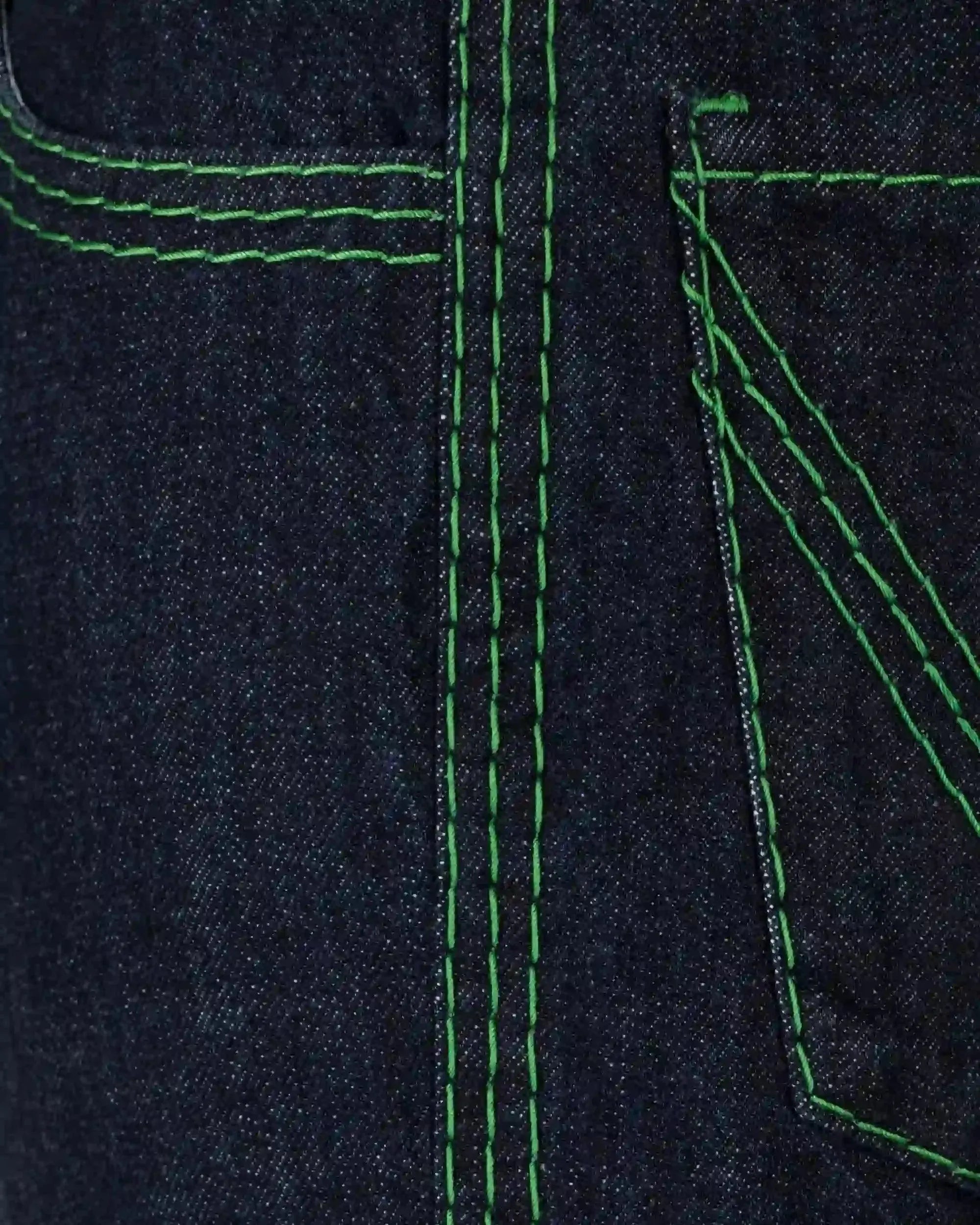 Embroidered 3-Stitch Denim Pants - DIHSAN