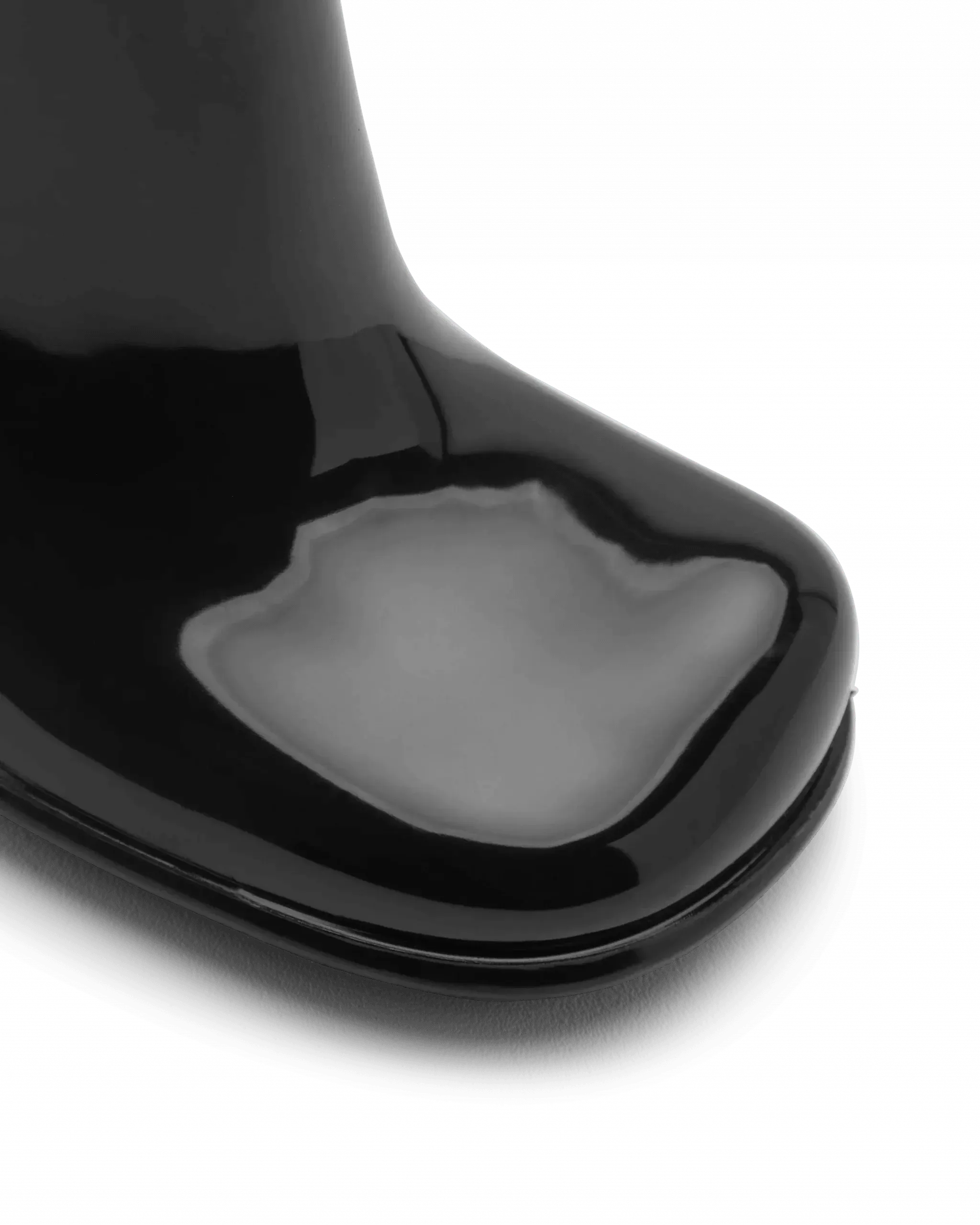 Shiny Rubber Ankle Boots - DIHSAN