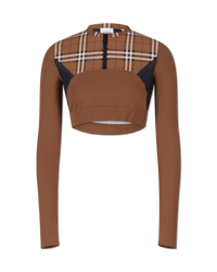 Everley Check Athlete Leisure Long Sleeve Top - DIHSAN