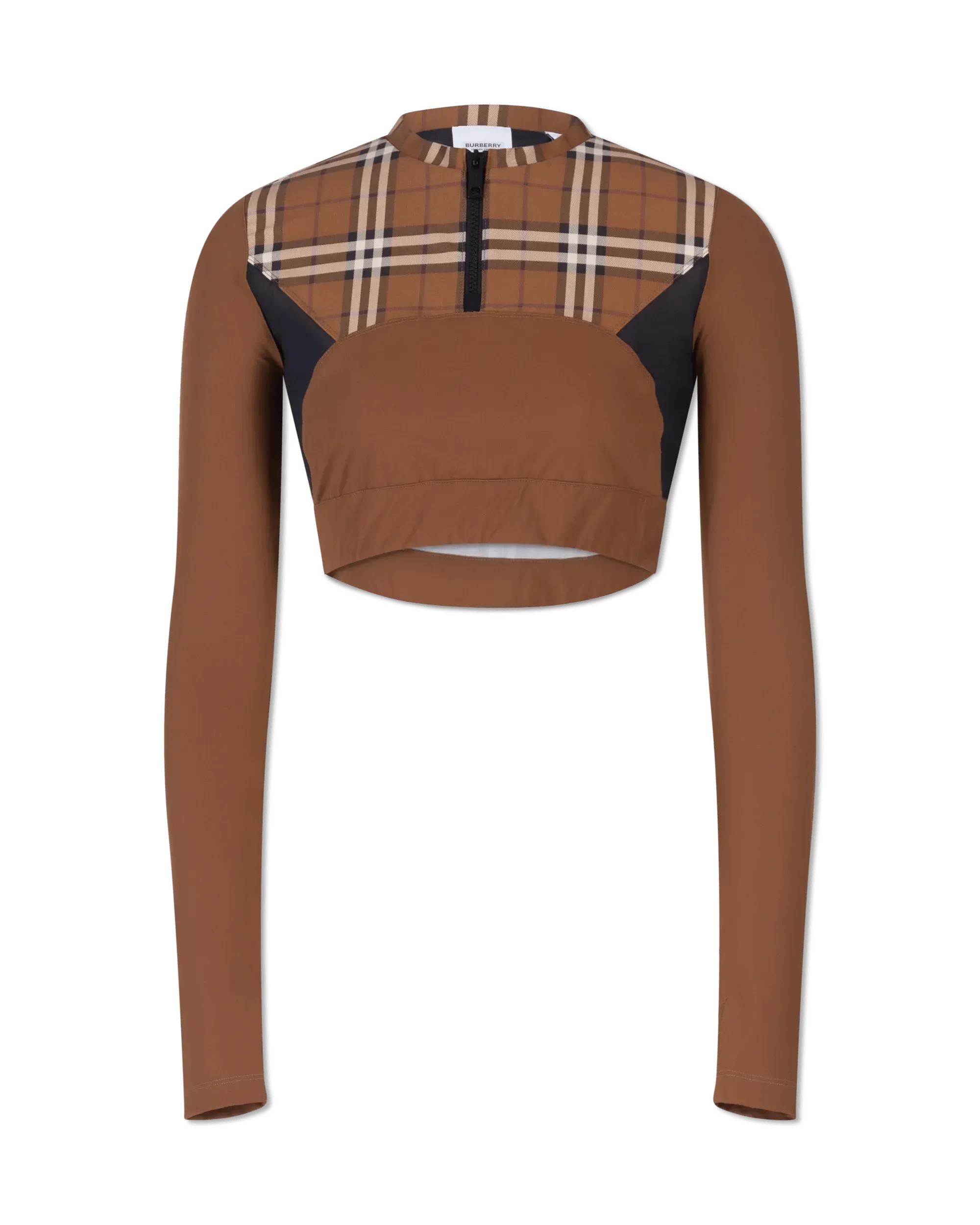 Everley Check Athlete Leisure Long Sleeve Top - DIHSAN