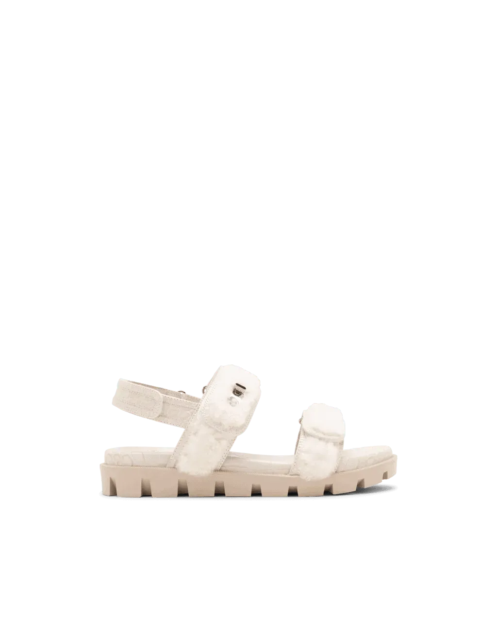 Lock Wool Flat Sandals - DIHSAN
