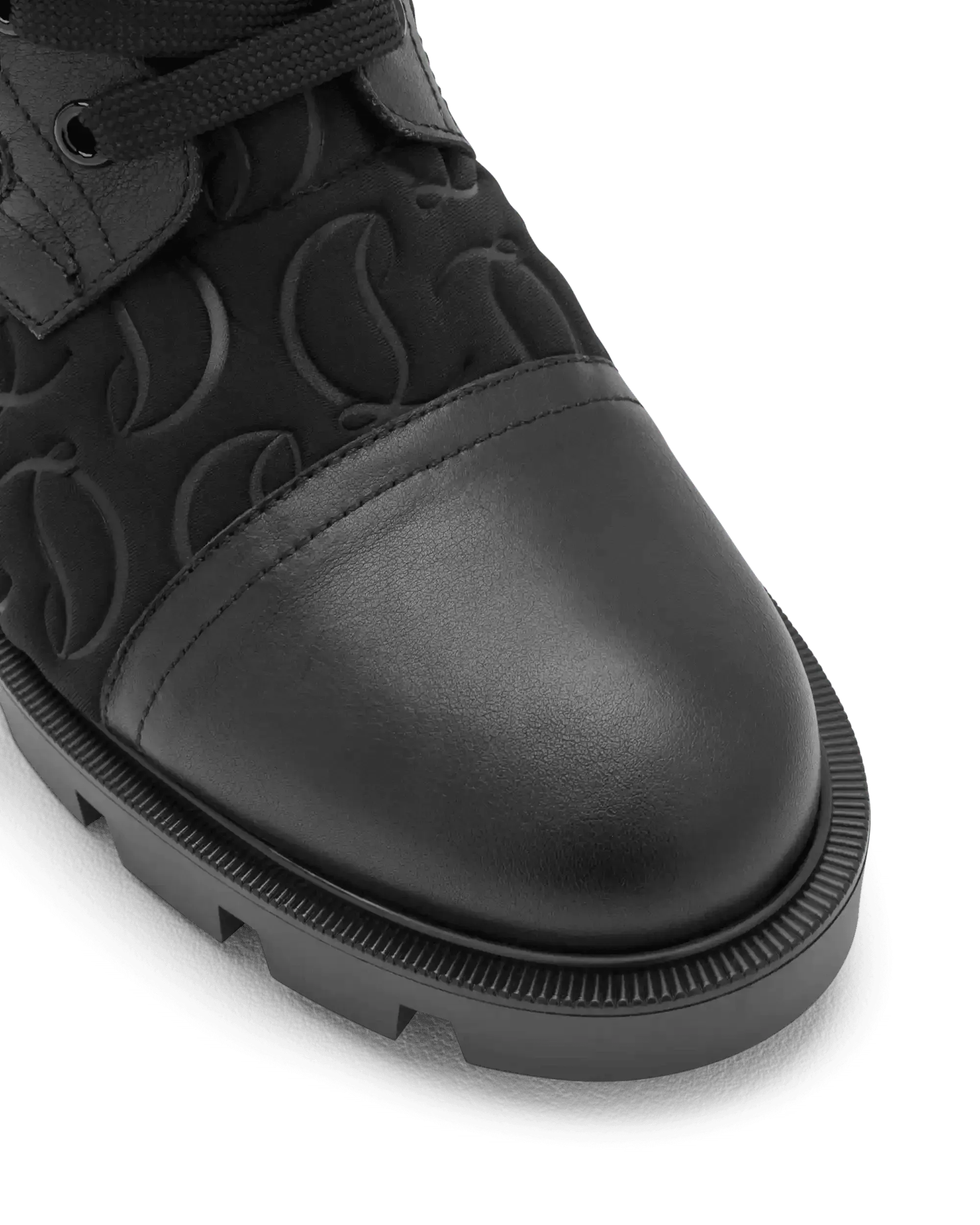 Pavleta Canvas Combat Boots - DIHSAN