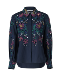 Embroidered Eyelet Shirt - DIHSAN