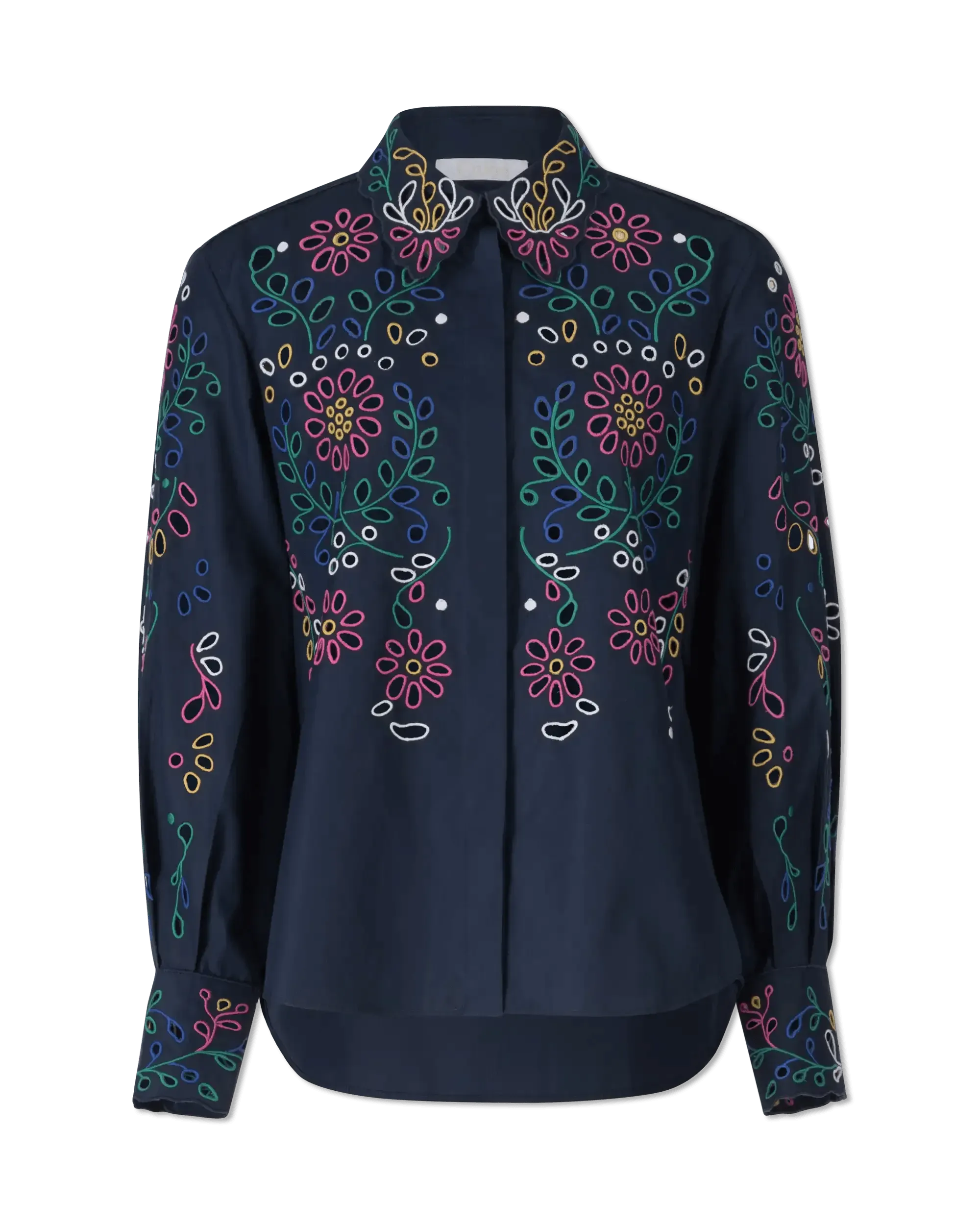 Embroidered Eyelet Shirt - DIHSAN