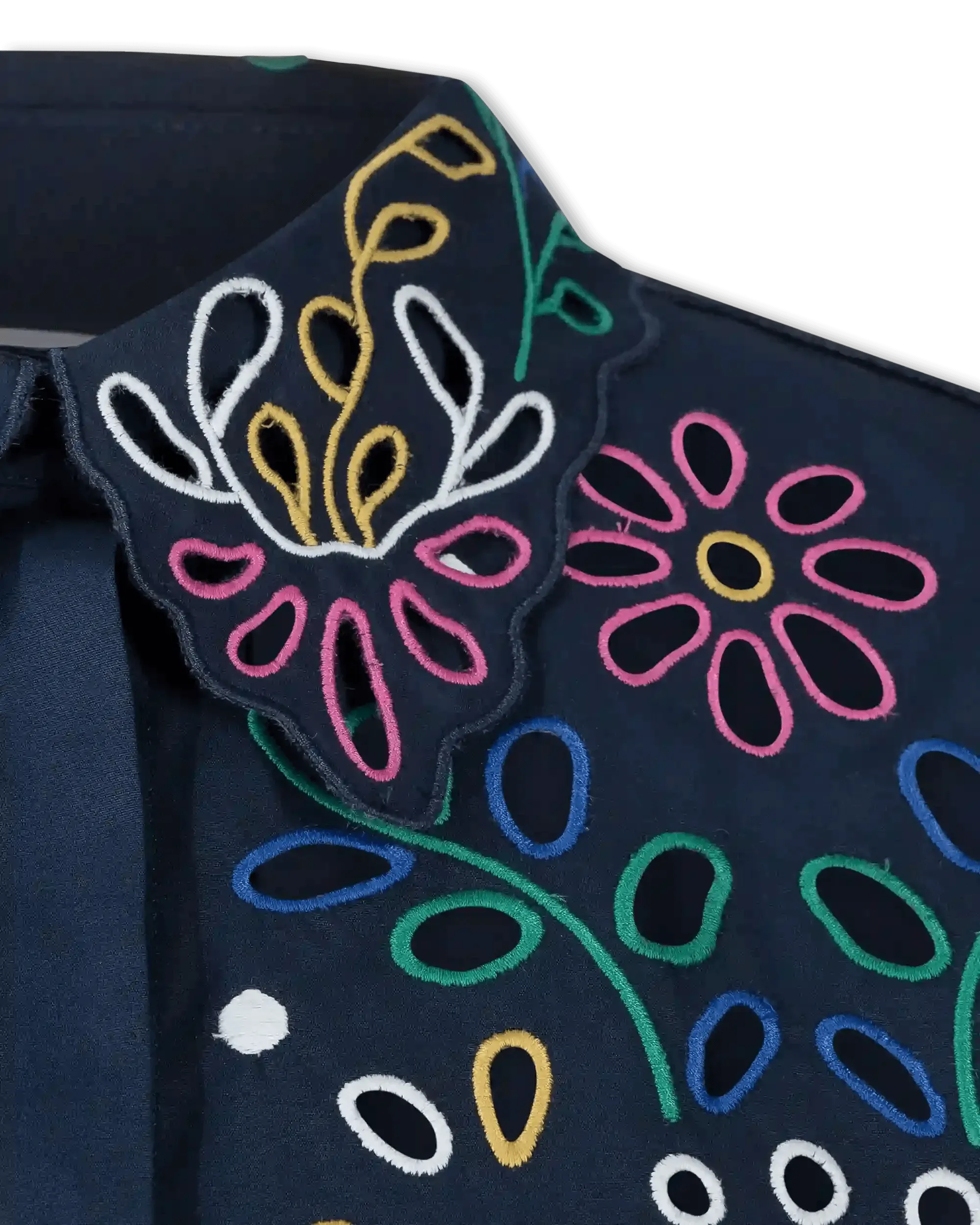Embroidered Eyelet Shirt - DIHSAN
