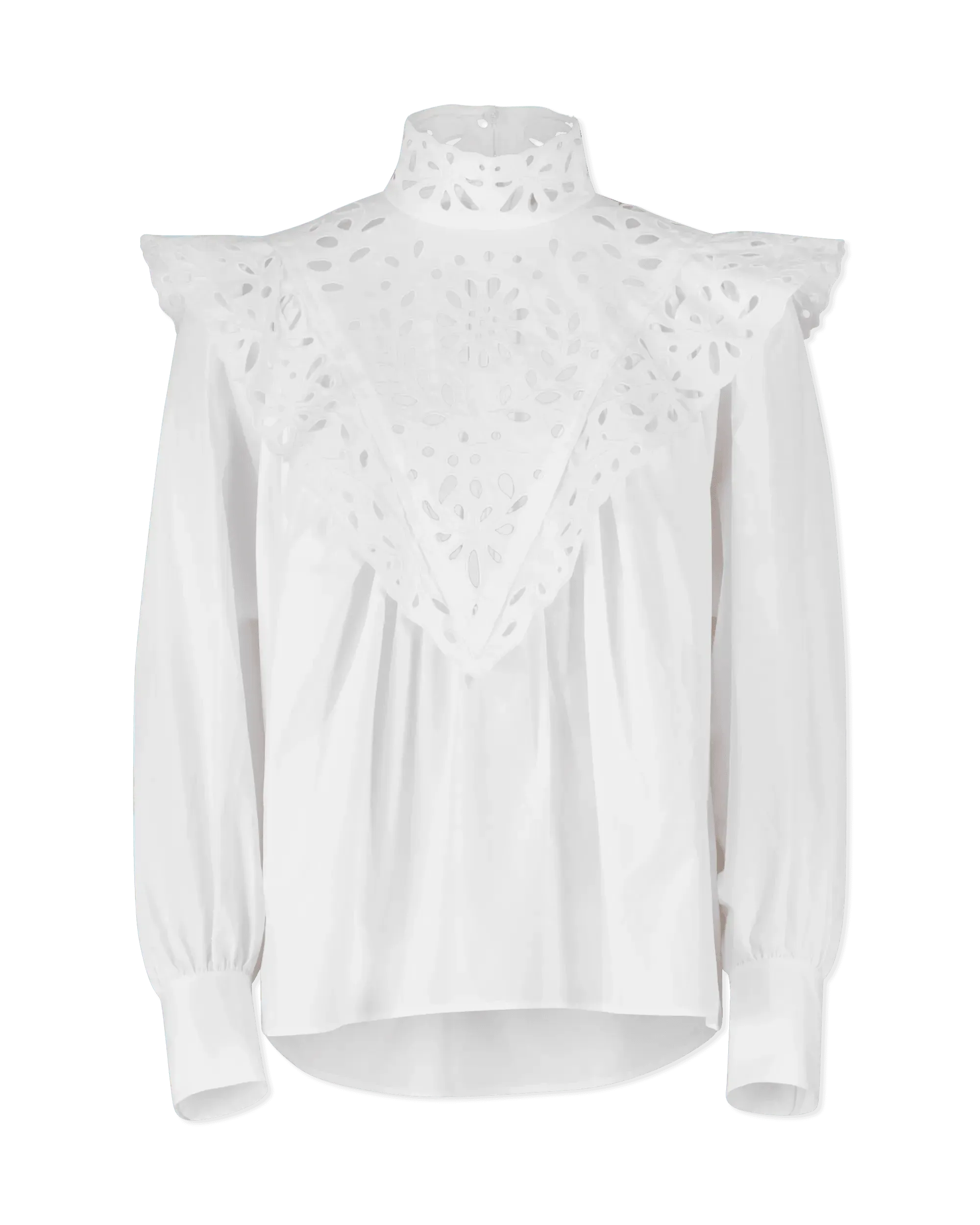 Embroidered Long Sleeve Blouse - DIHSAN