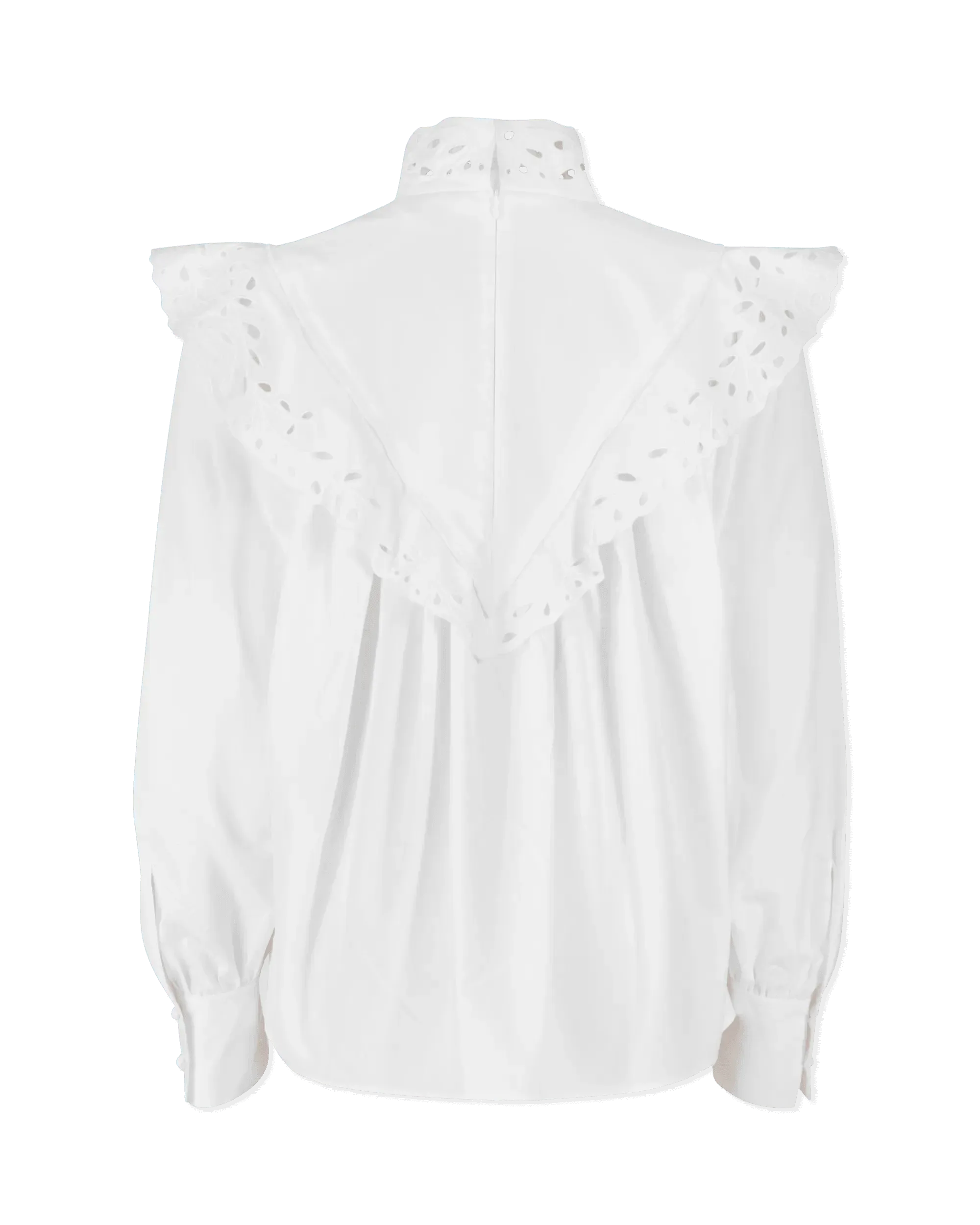 Embroidered Long Sleeve Blouse - DIHSAN