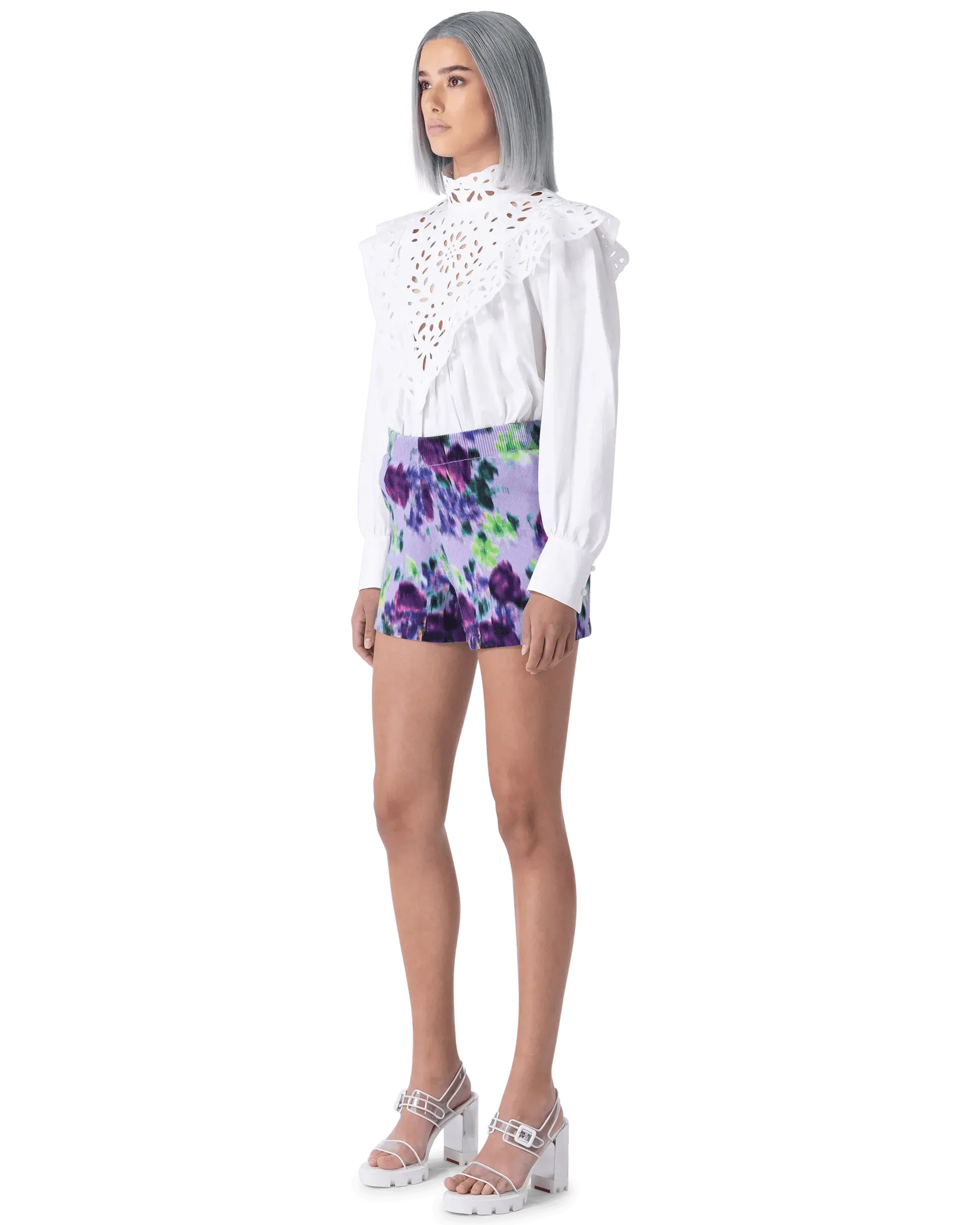 Embroidered Long Sleeve Blouse - DIHSAN
