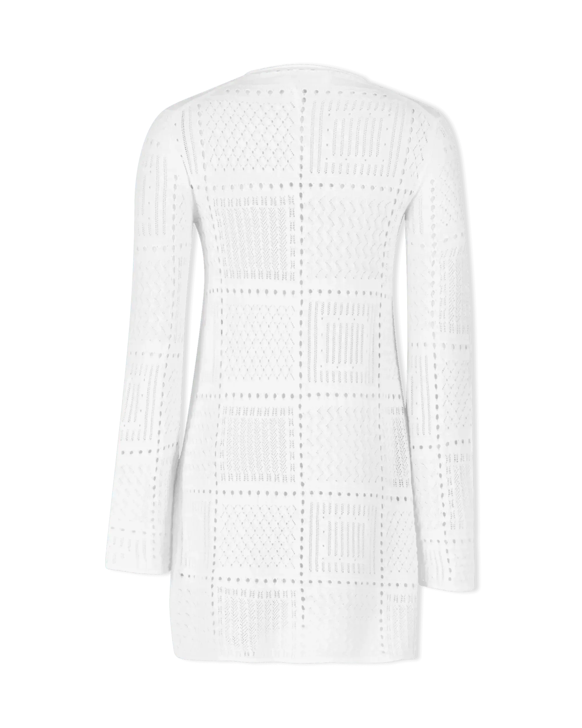 Pointelle Long Sleeve Dress - DIHSAN