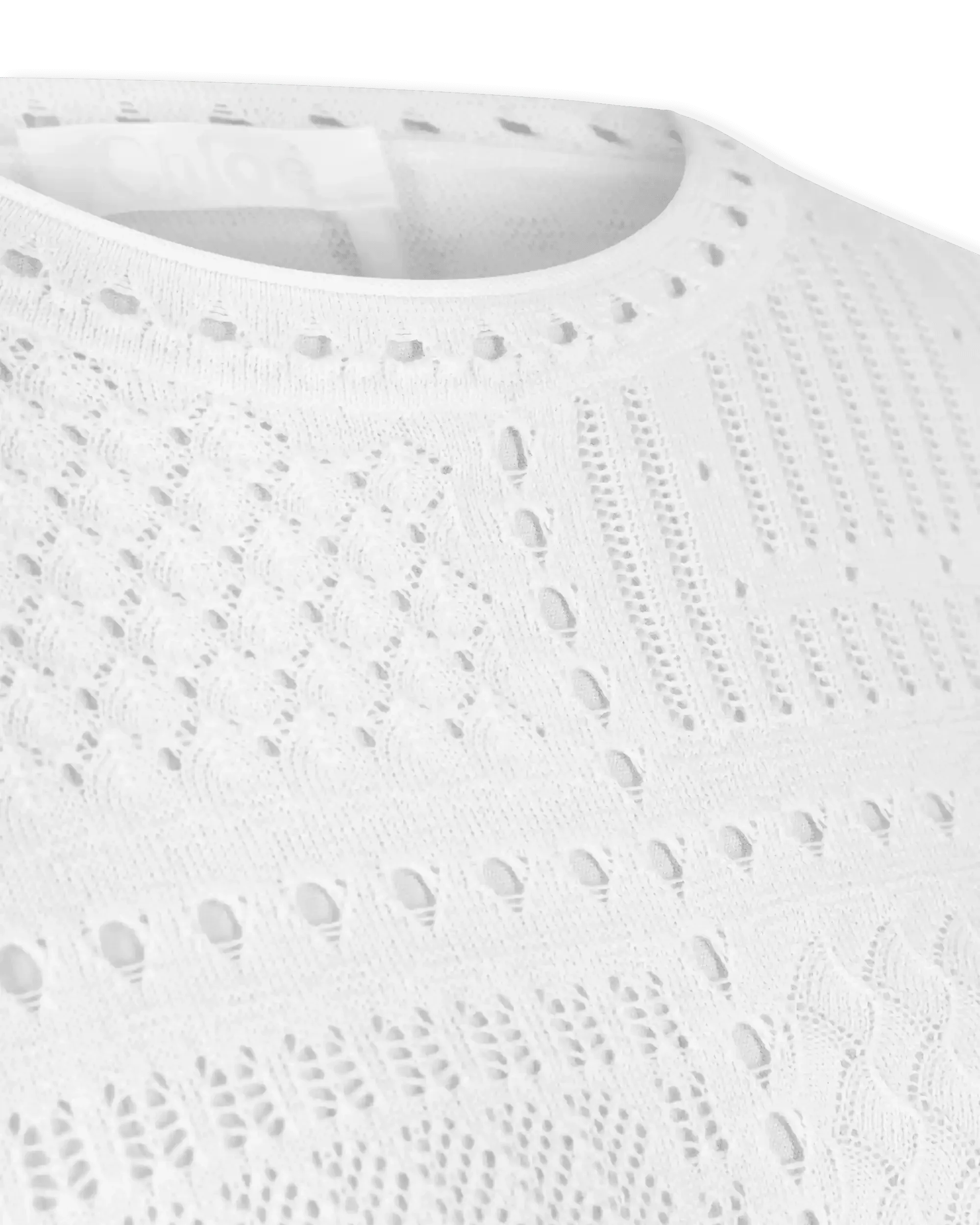 Pointelle Long Sleeve Dress - DIHSAN