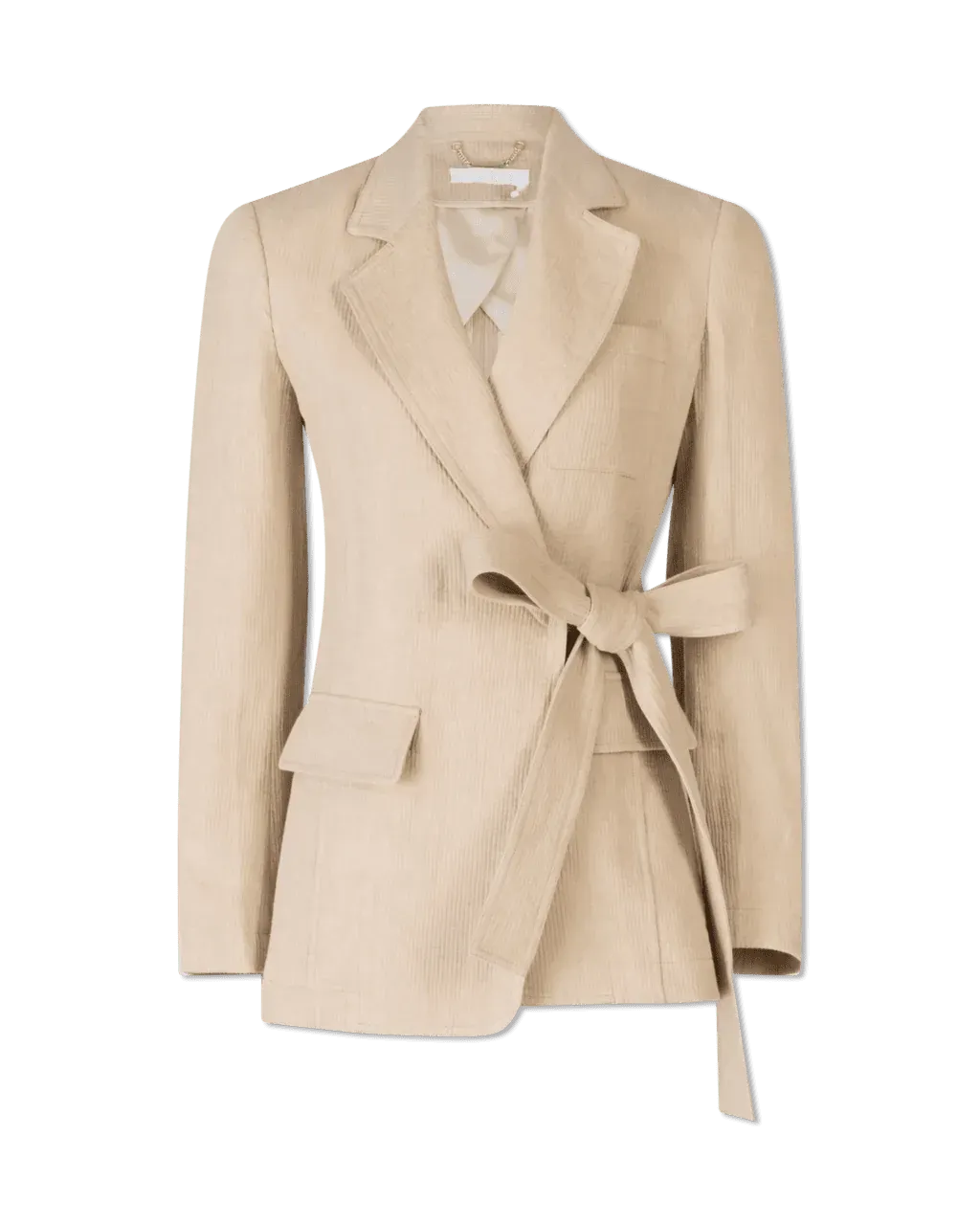 Corduroy Belted Blazer - DIHSAN