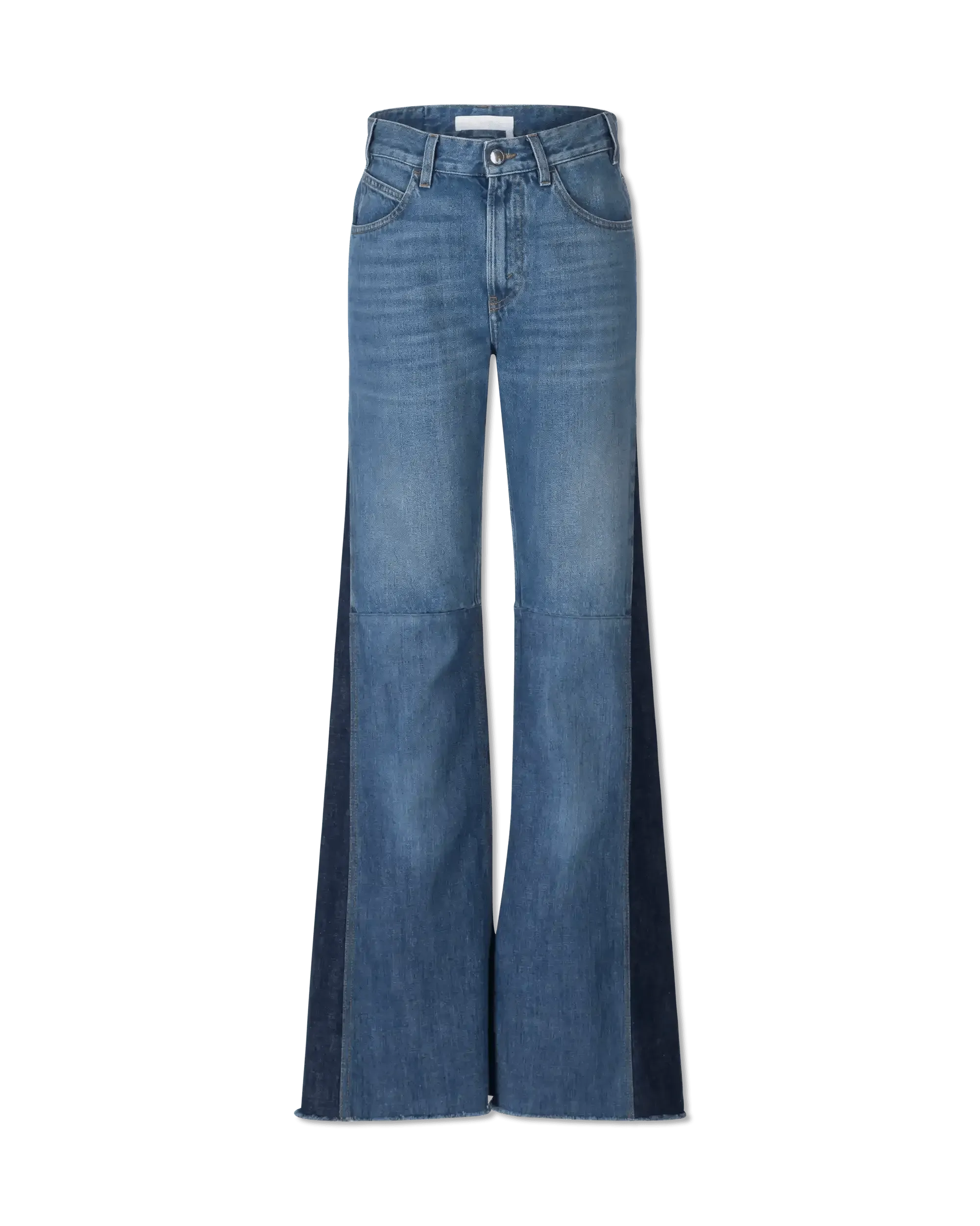 Distressed Hem Flared Leg Jeans - DIHSAN