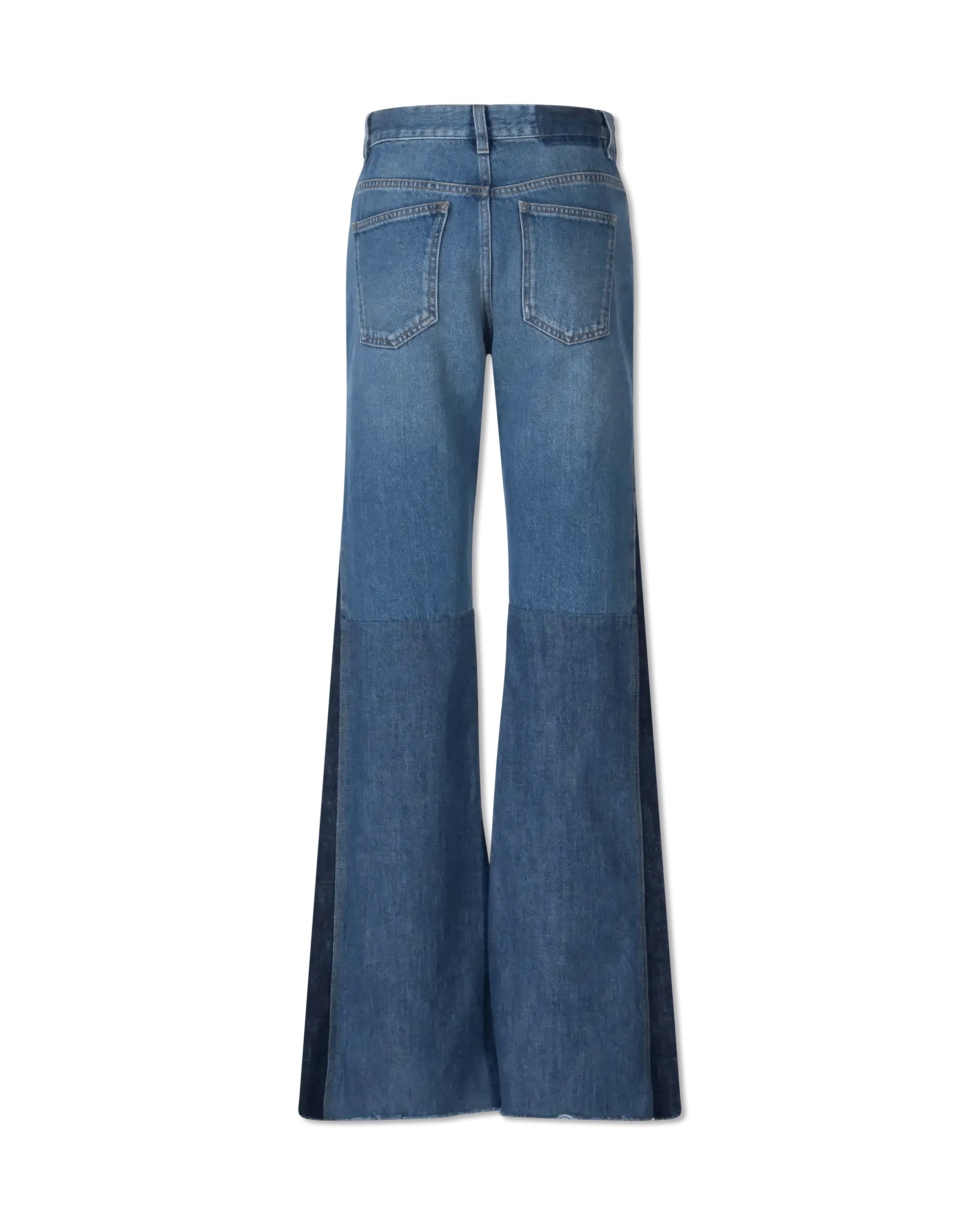 Distressed Hem Flared Leg Jeans - DIHSAN