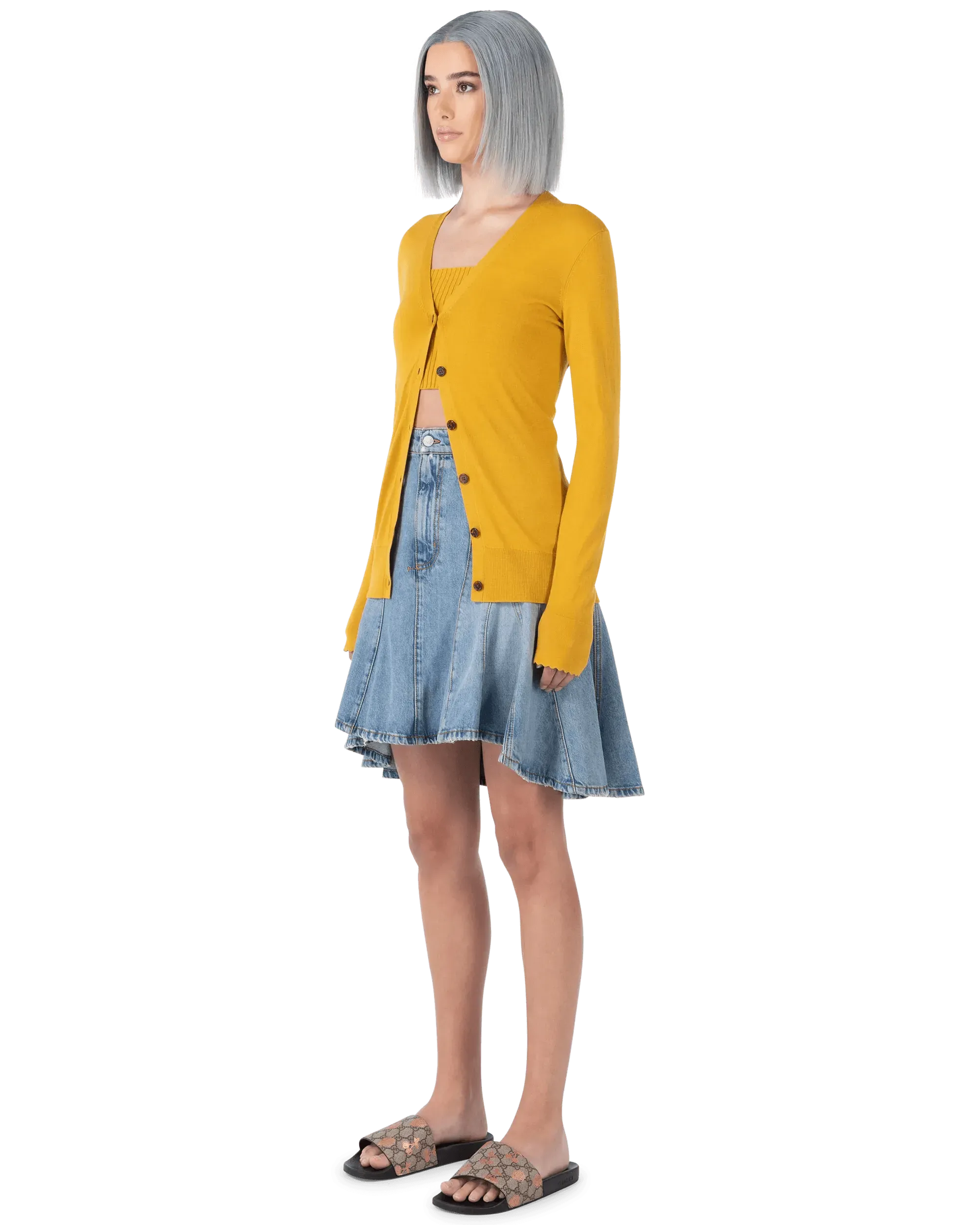Wool Cropped Tube Top - DIHSAN