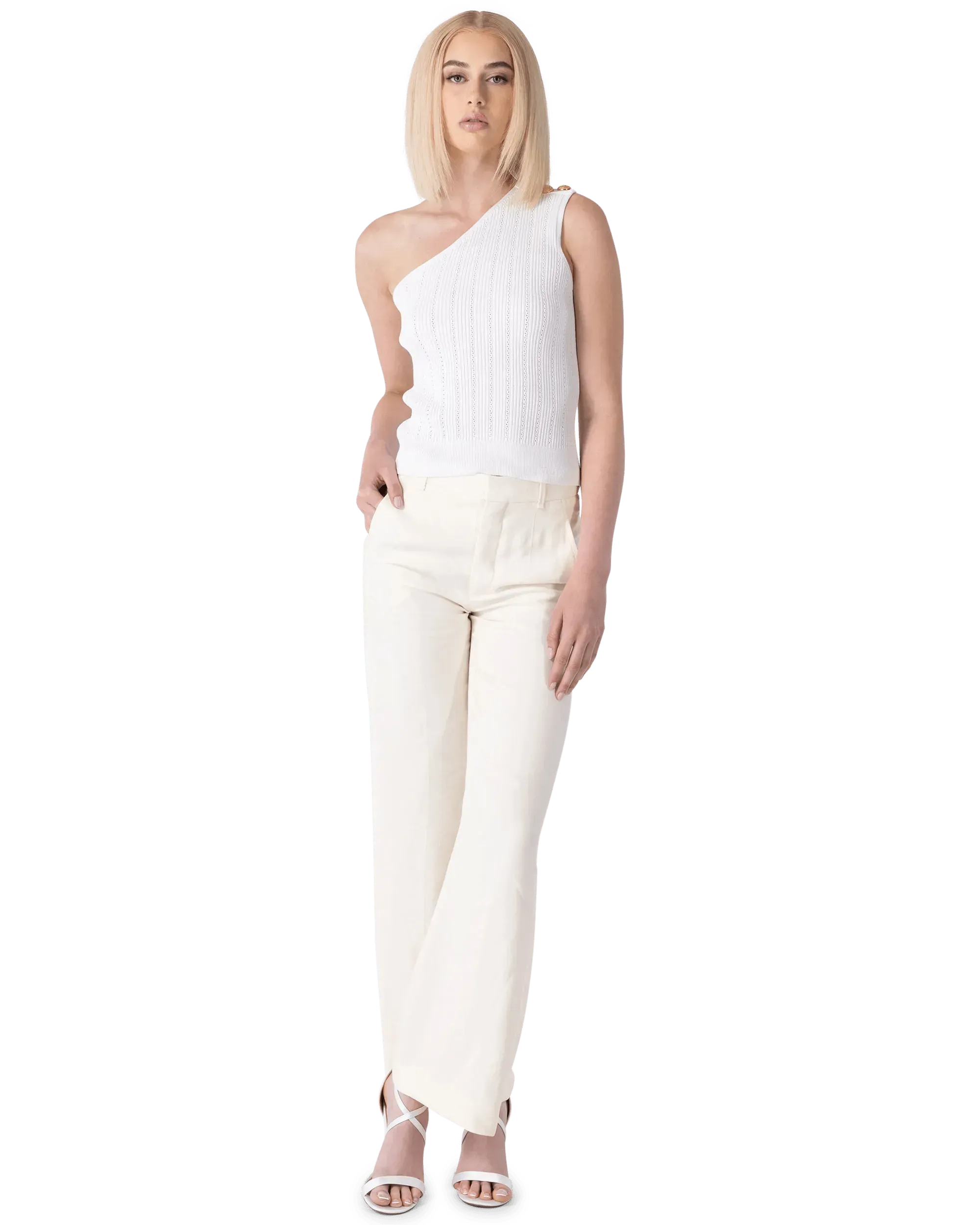 Linen Straight Leg Pants - DIHSAN