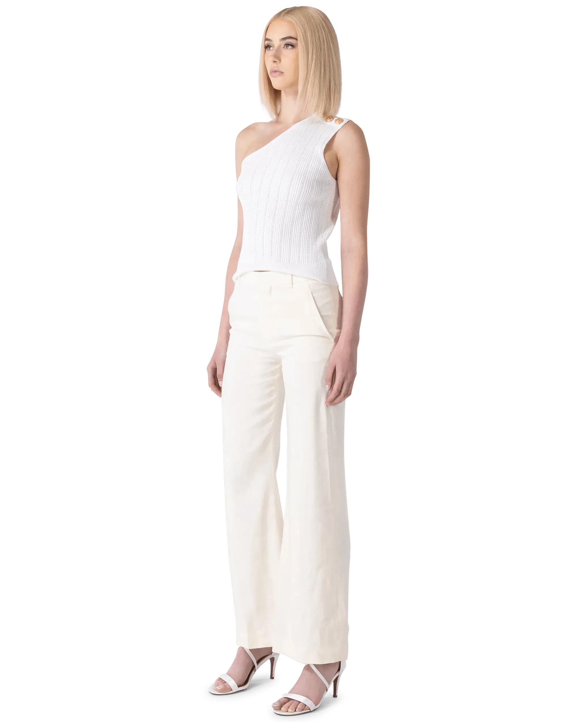 Linen Straight Leg Pants - DIHSAN
