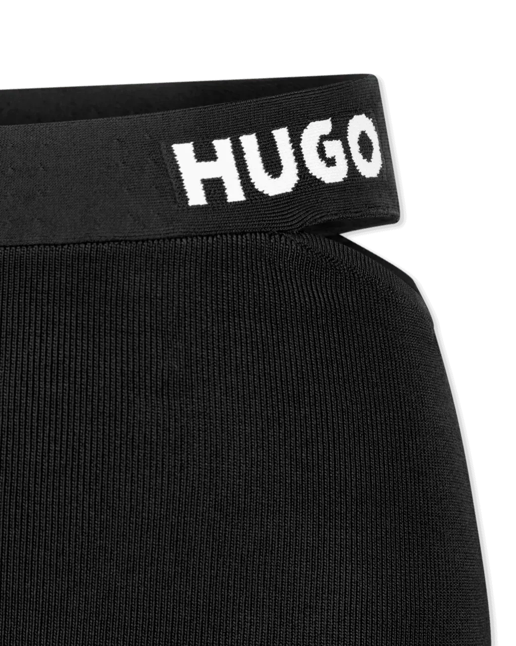Black Viscose Blend Satchie Short Knitted Cut-Out Skirt by HUGO - Red | DIHSAN