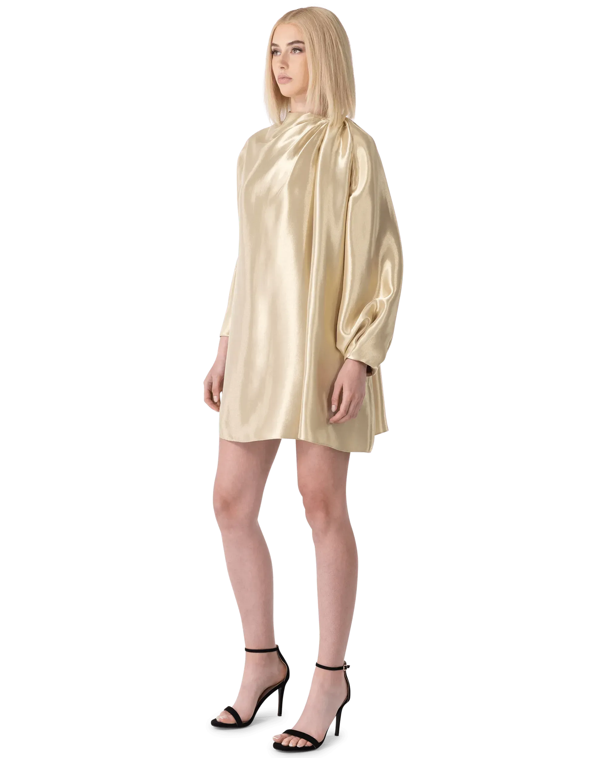 Golden Cady Dress - DIHSAN