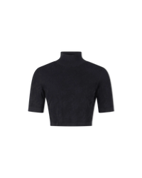Fendi Brush Mock Neck Crop Top - DIHSAN